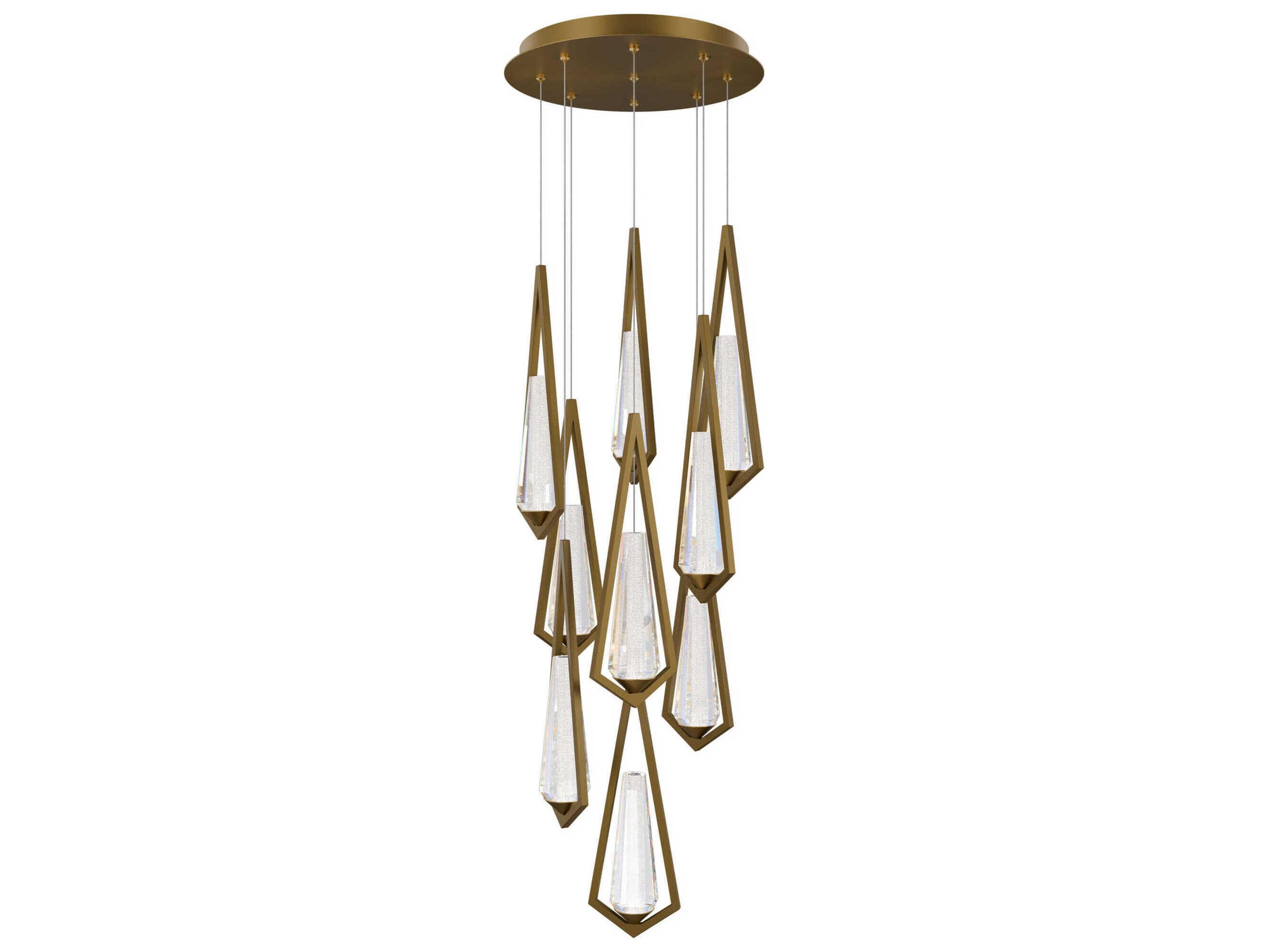 Devotion 9-Light Aged Brass Pendant