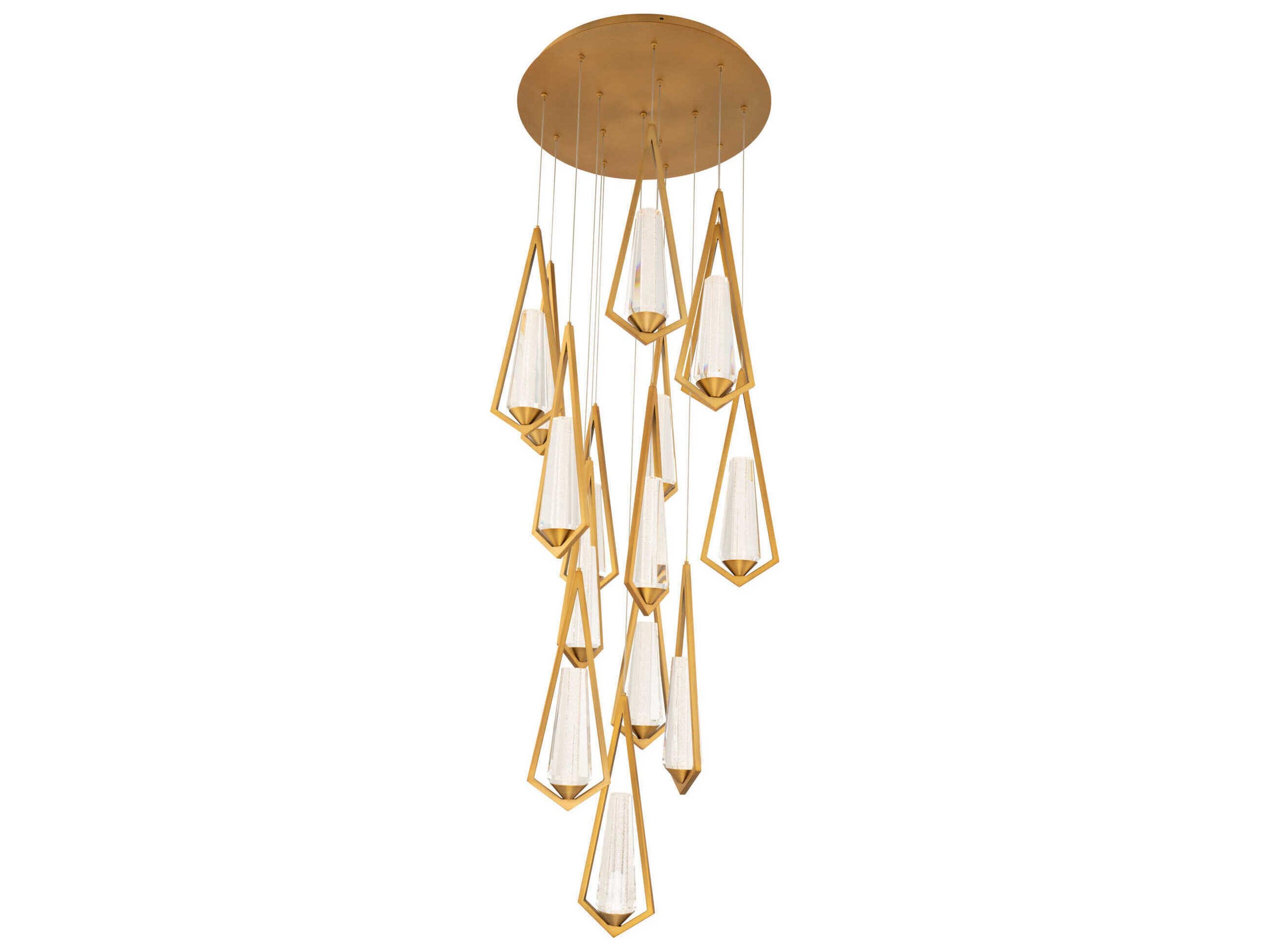 Devotion 15-Light Aged Brass Pendant