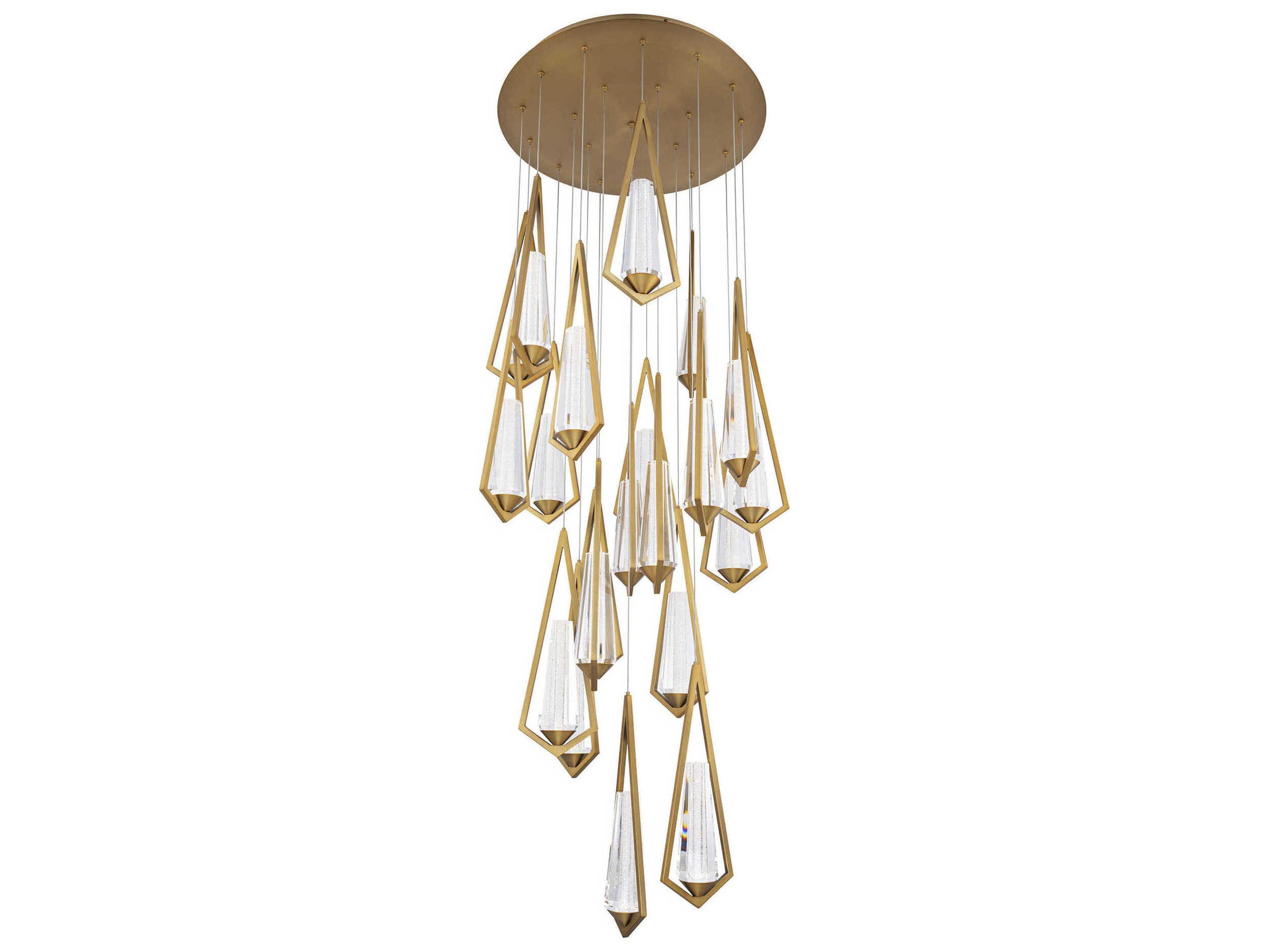 Devotion 21-Light Aged Brass Pendant