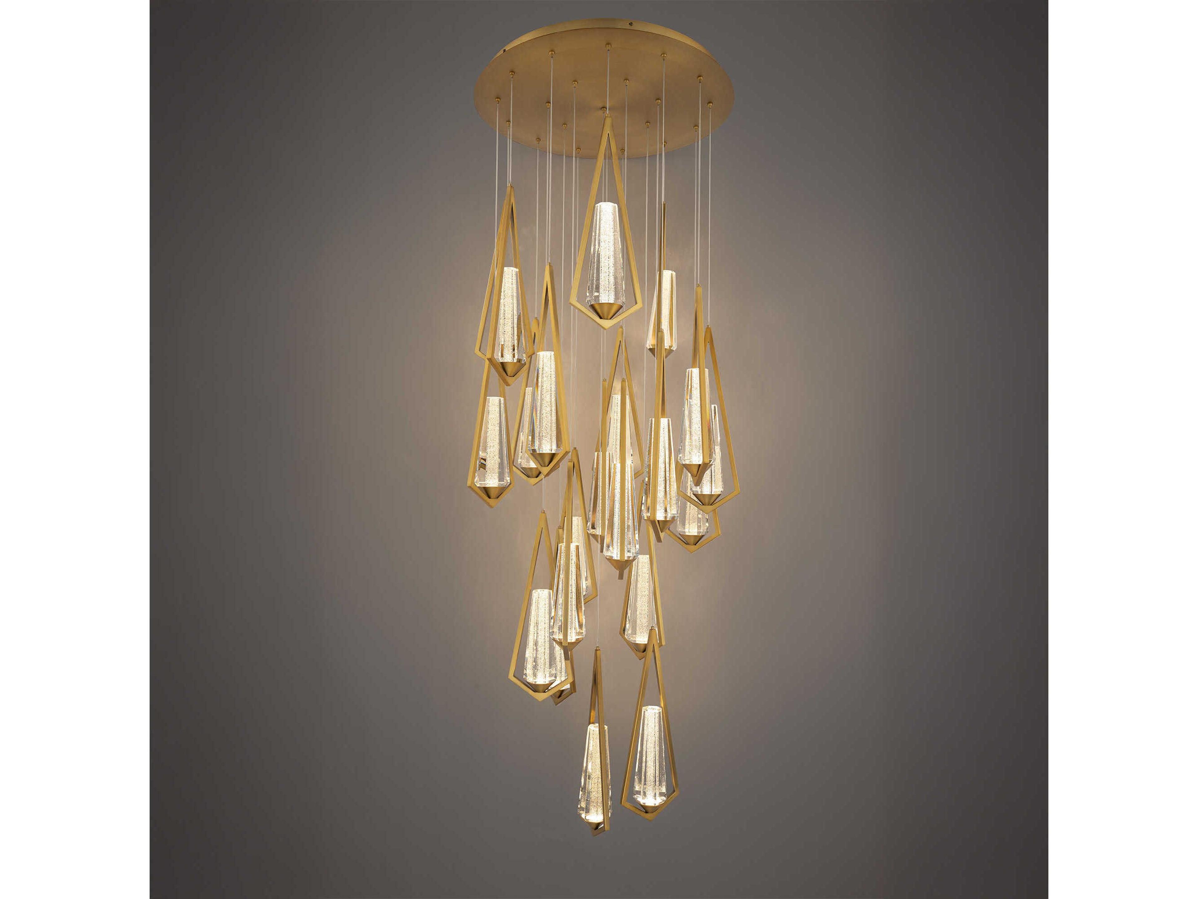 Schonbek Devotion 21-Light Aged Brass Pendant