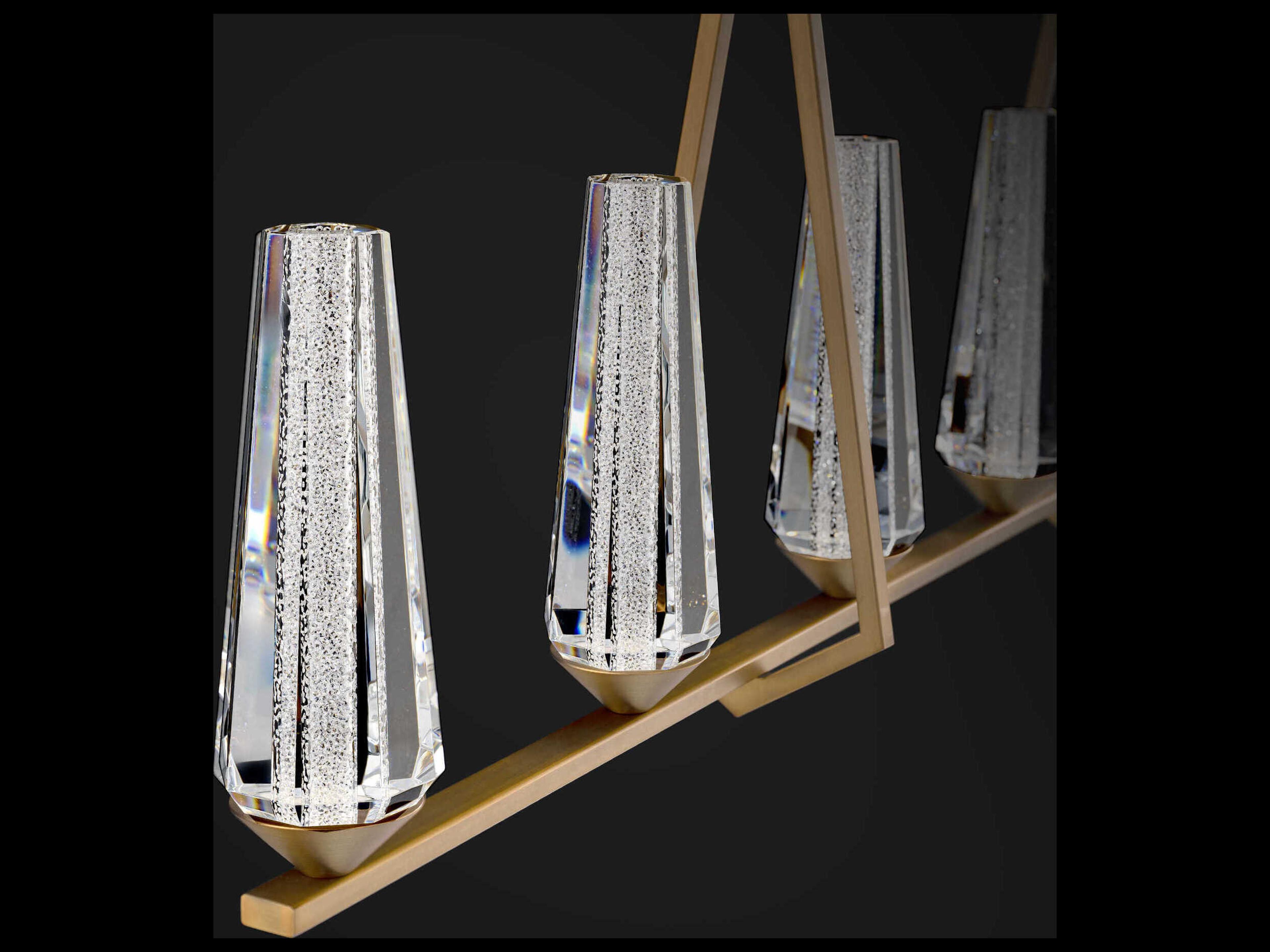 Schonbek Devotion Aged Brass Linear Island Pendant