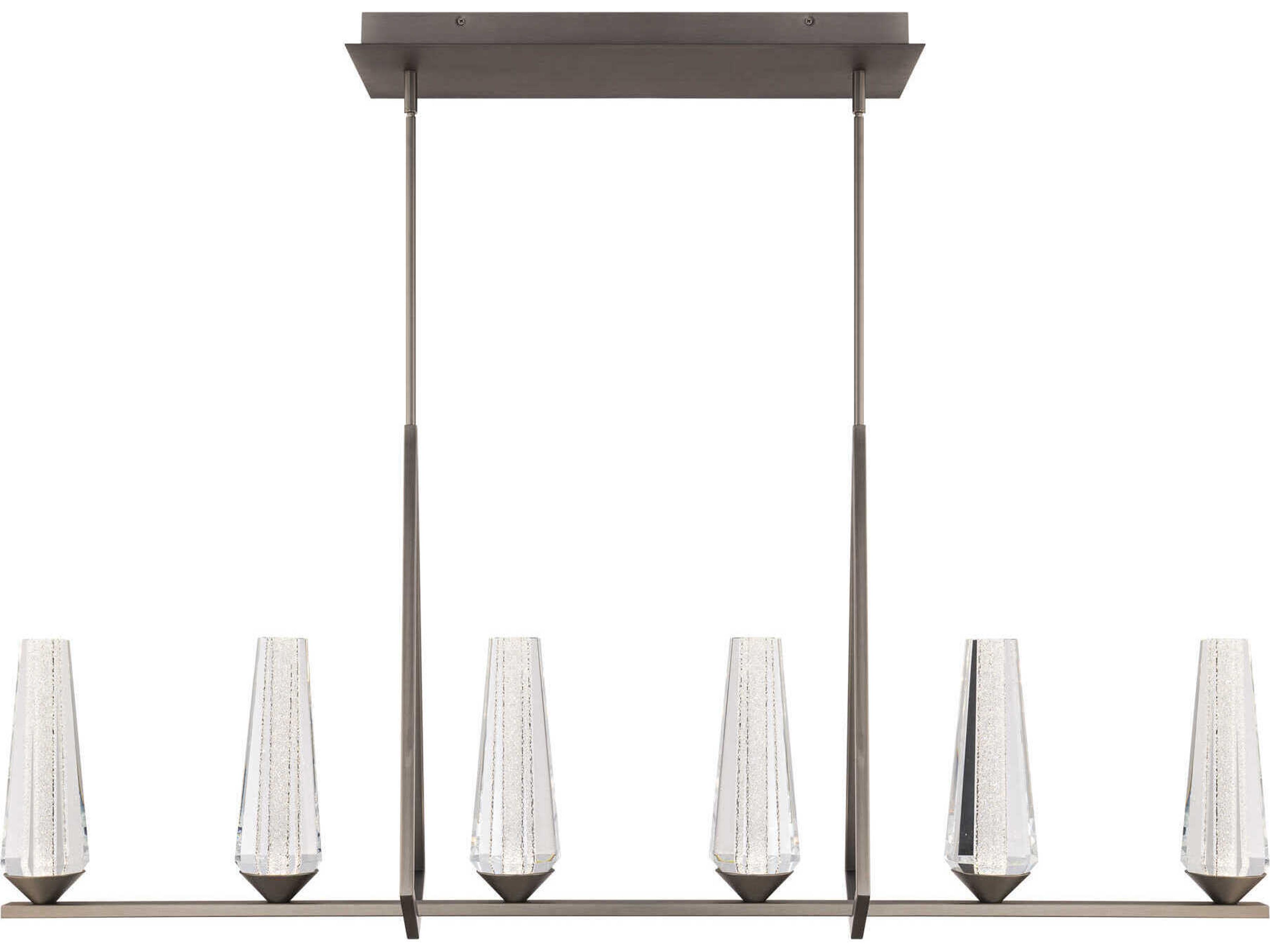 Devotion Satin Nickel Linear Island Pendant