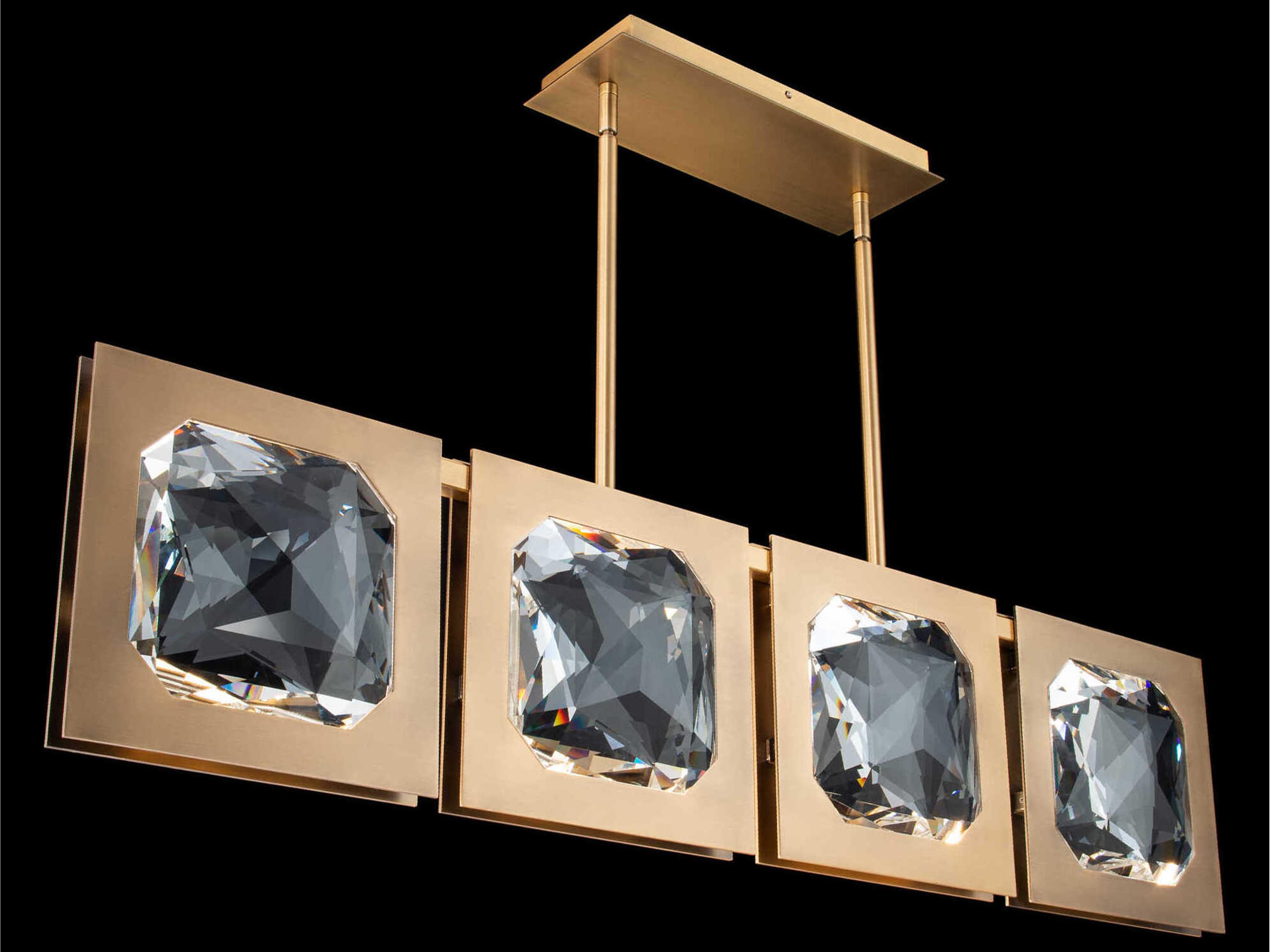 Schonbek Enchante 4-Light Aged Brass Linear Island Pendant