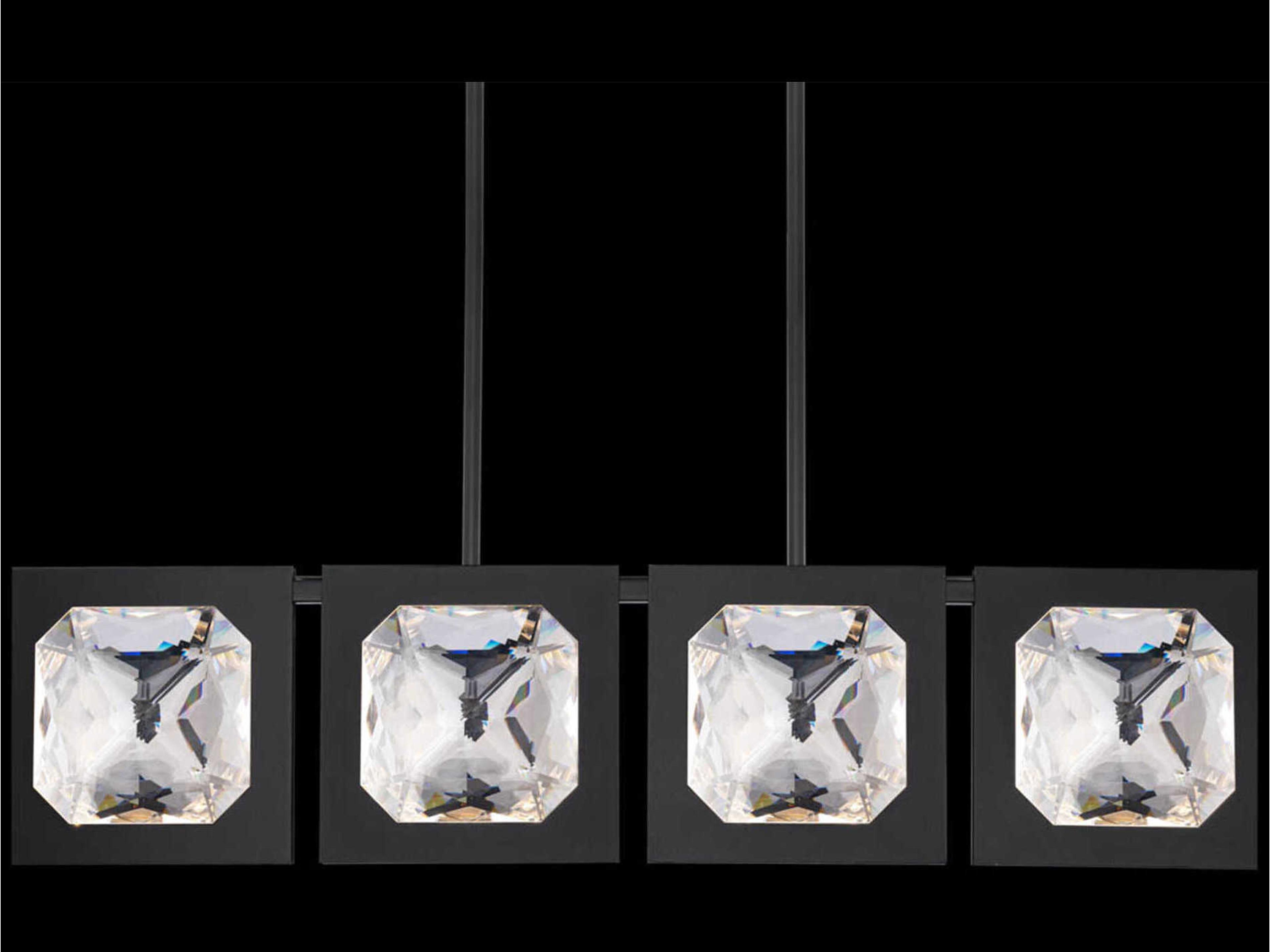 Schonbek Enchante 4-Light Black Linear Island Pendant