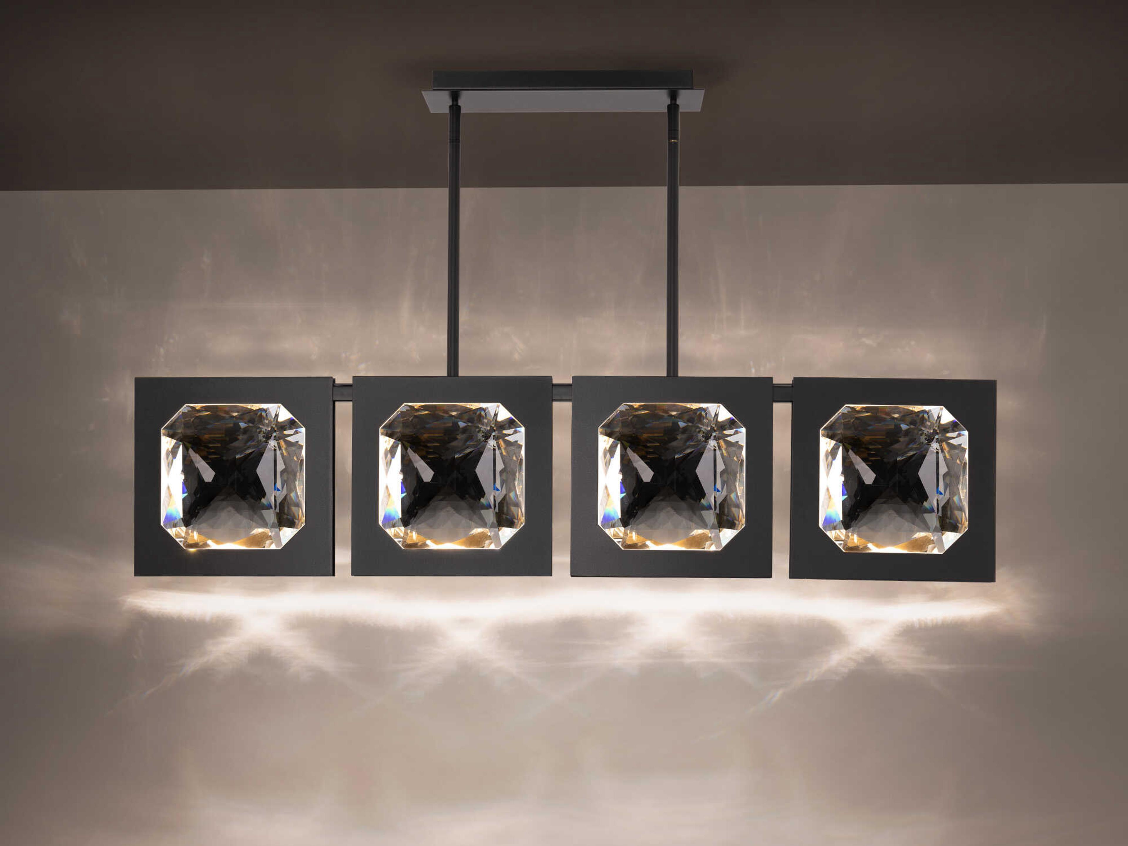 Schonbek Enchante 4-Light Black Linear Island Pendant