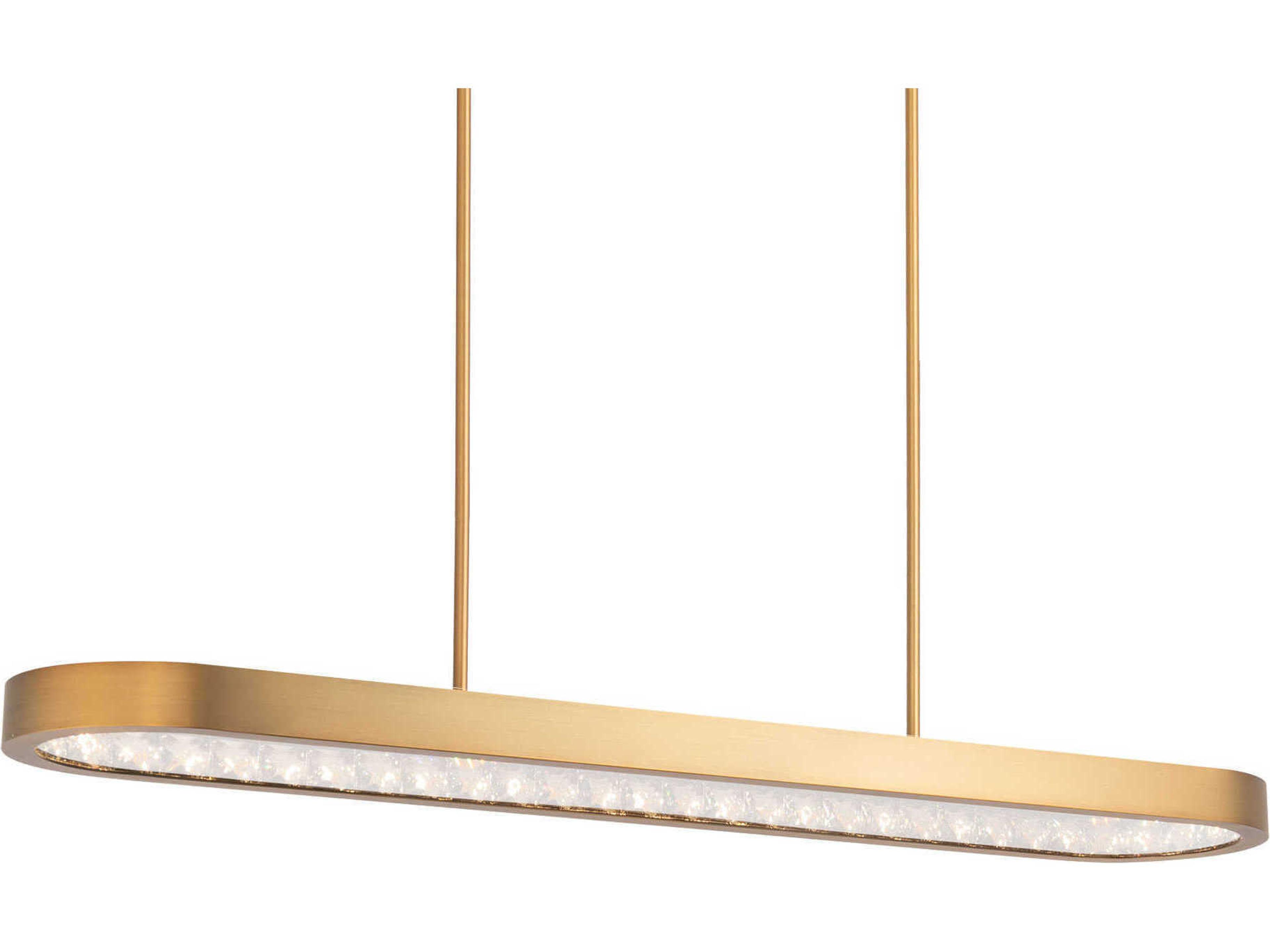 Marquis 1-Light Aged Brass Linear Island Pendant