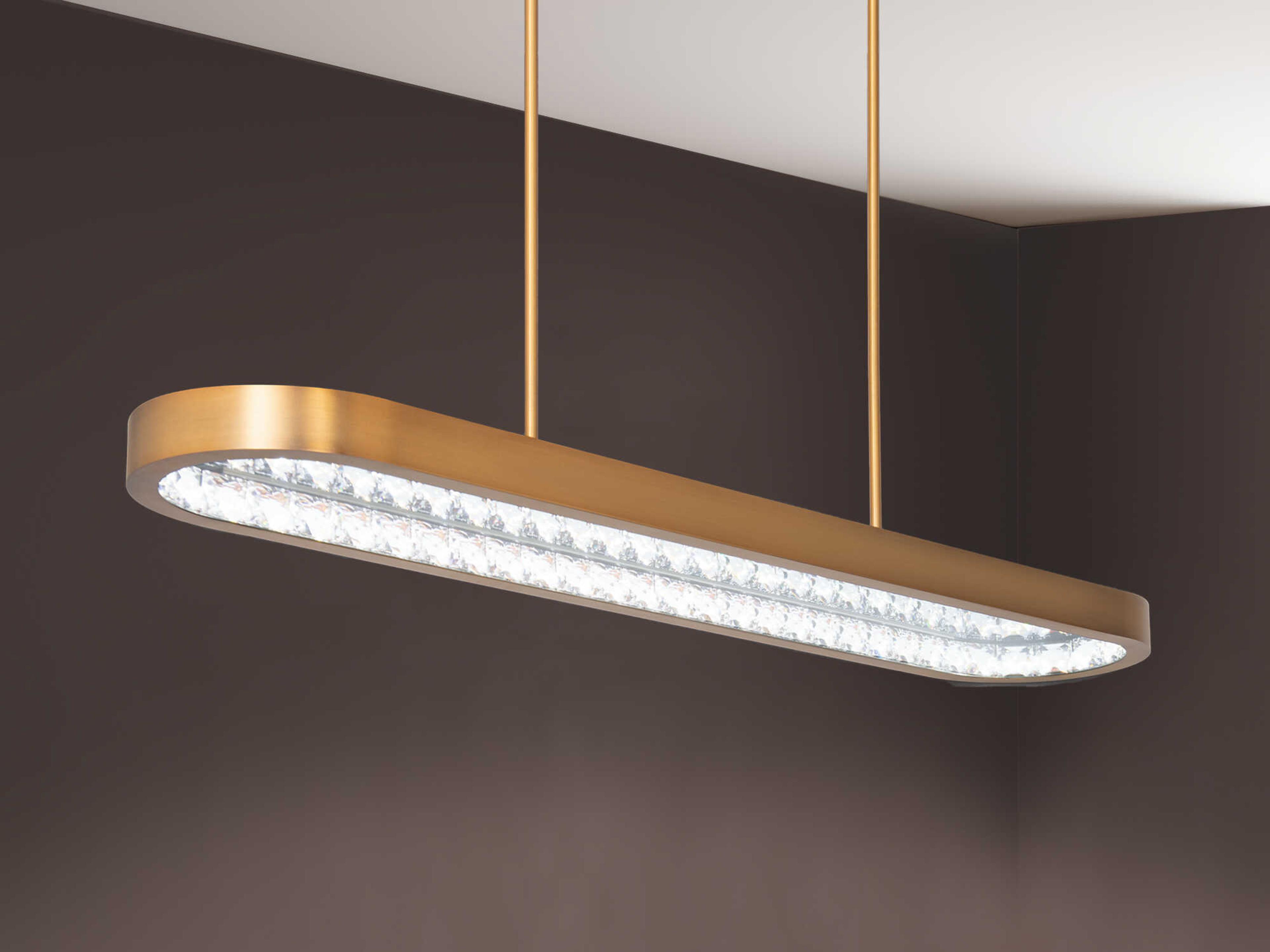 Schonbek Marquis 1-Light Aged Brass Linear Island Pendant