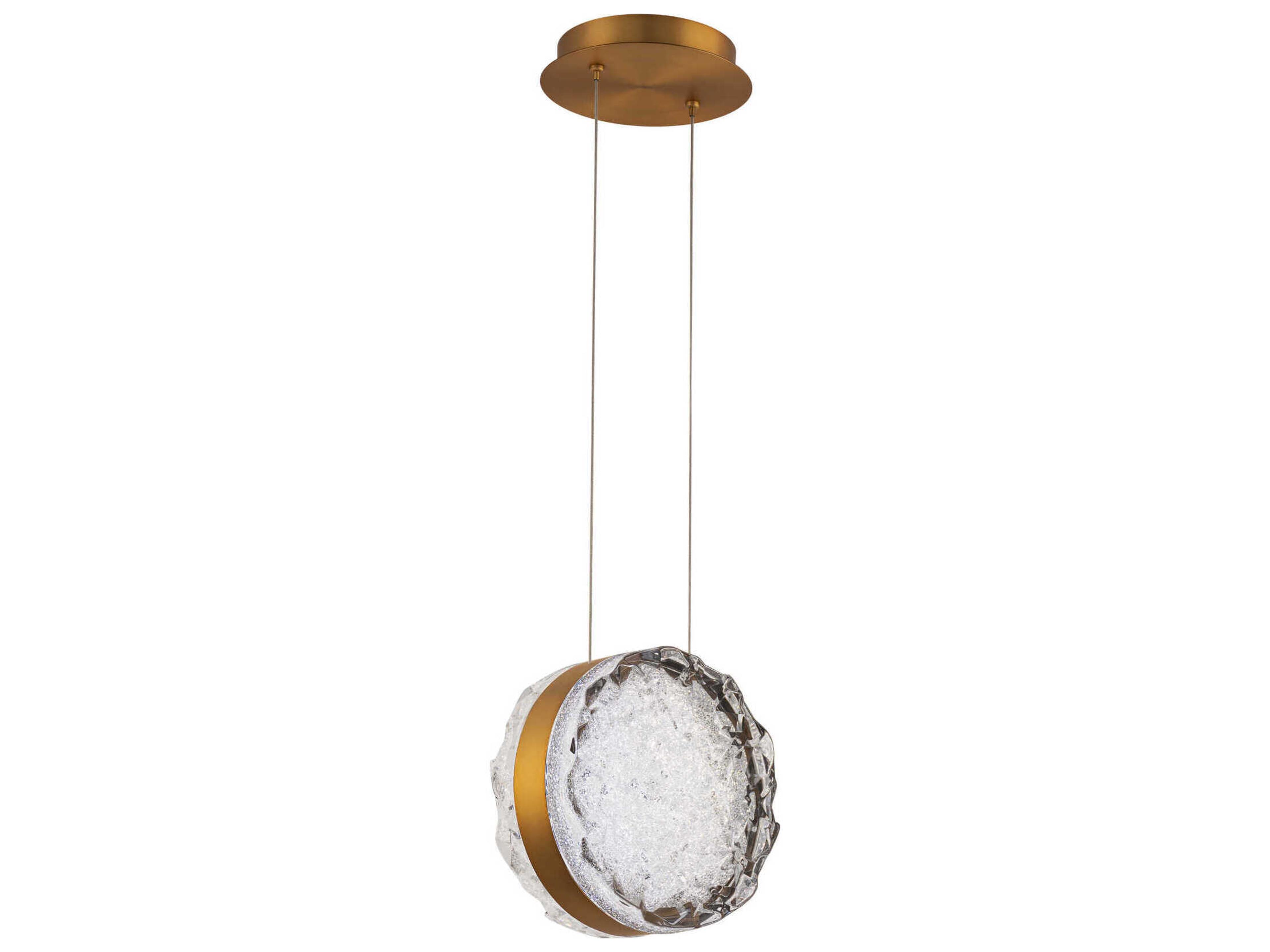 Bramble Aged Brass Bronze Round Mini Pendant