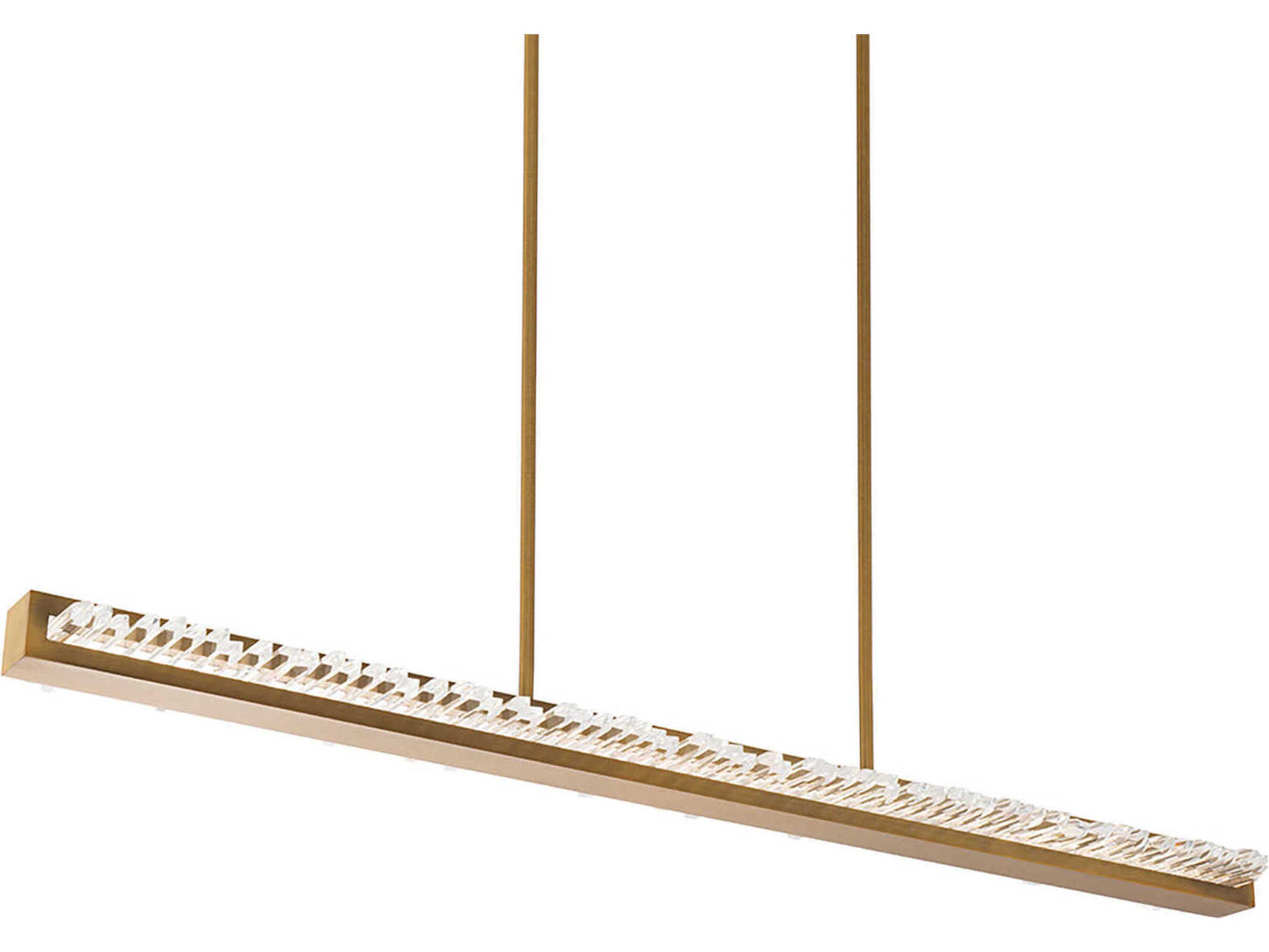 Schonbek Frozen 1-Light Aged Brass Linear Island Pendant