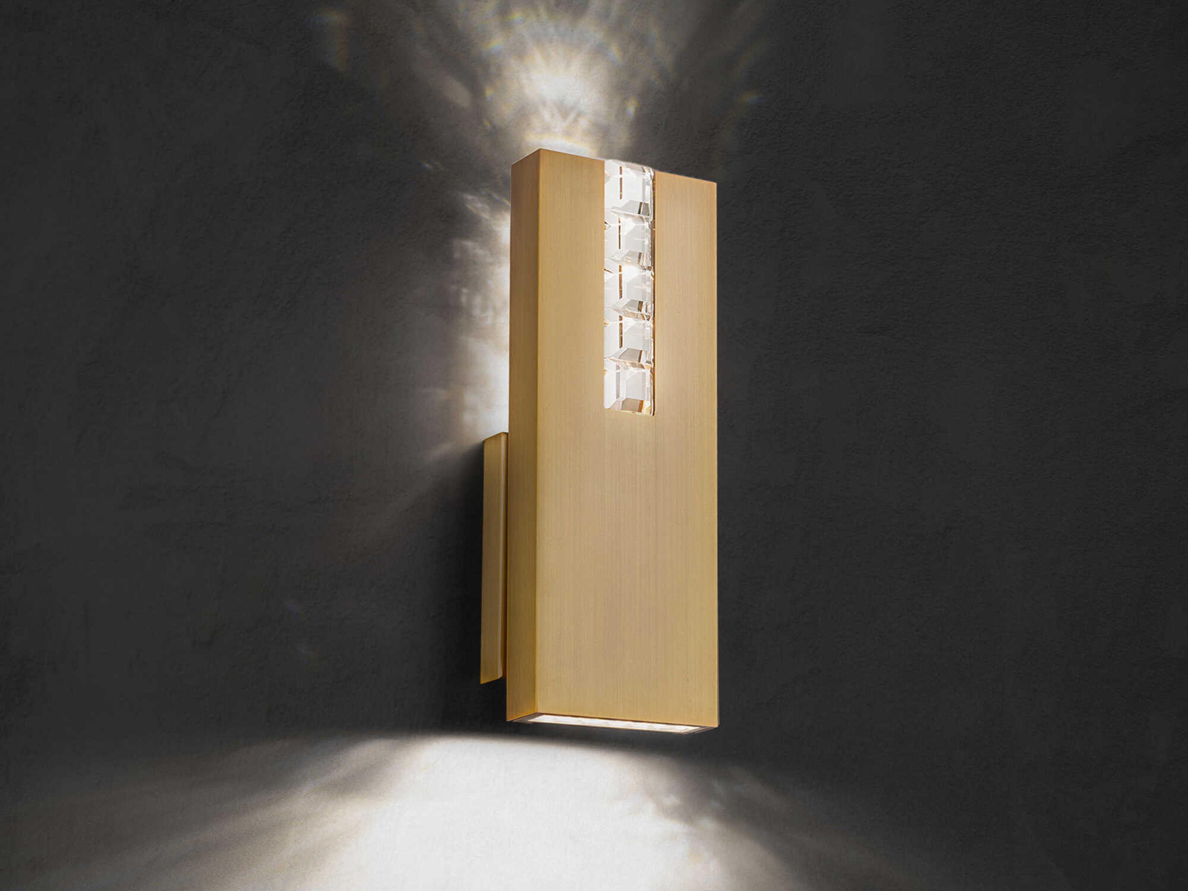 Schonbek Helios 1-Light Aged Brass Wall Sconce