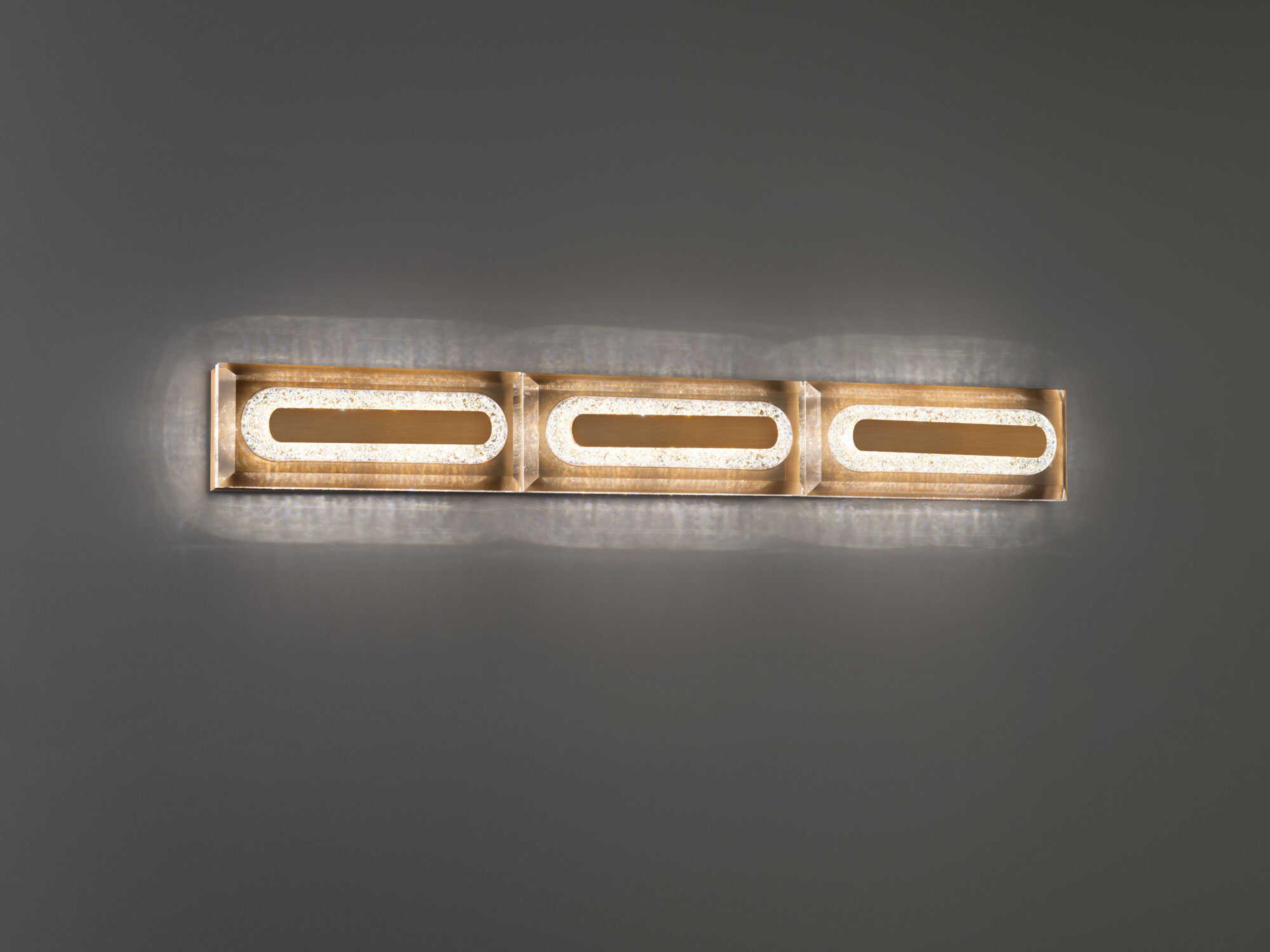 Schonbek Soiree 3-Light Aged Brass Vanity Light
