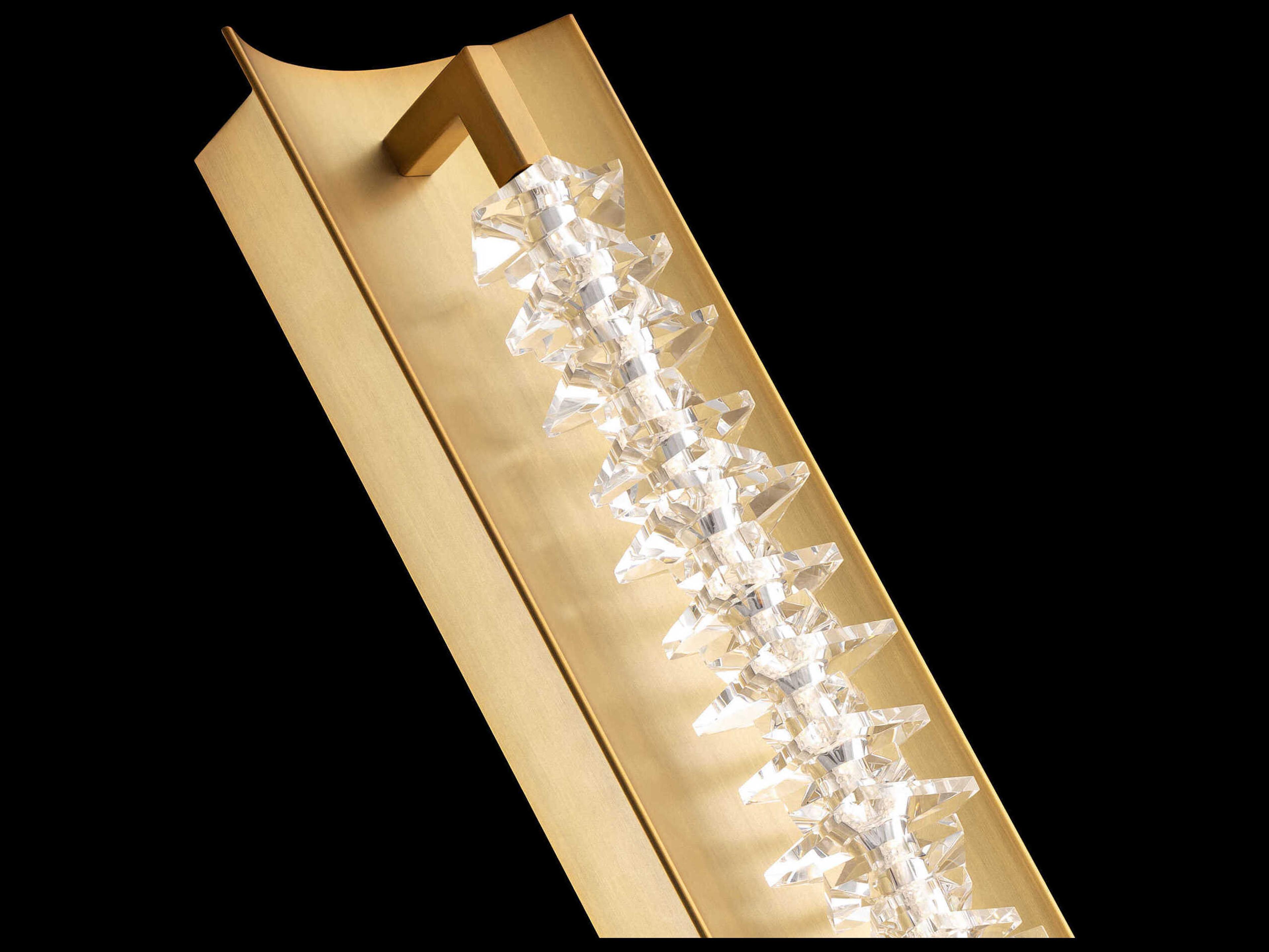 Schonbek Bergy Aged Brass Vanity Light