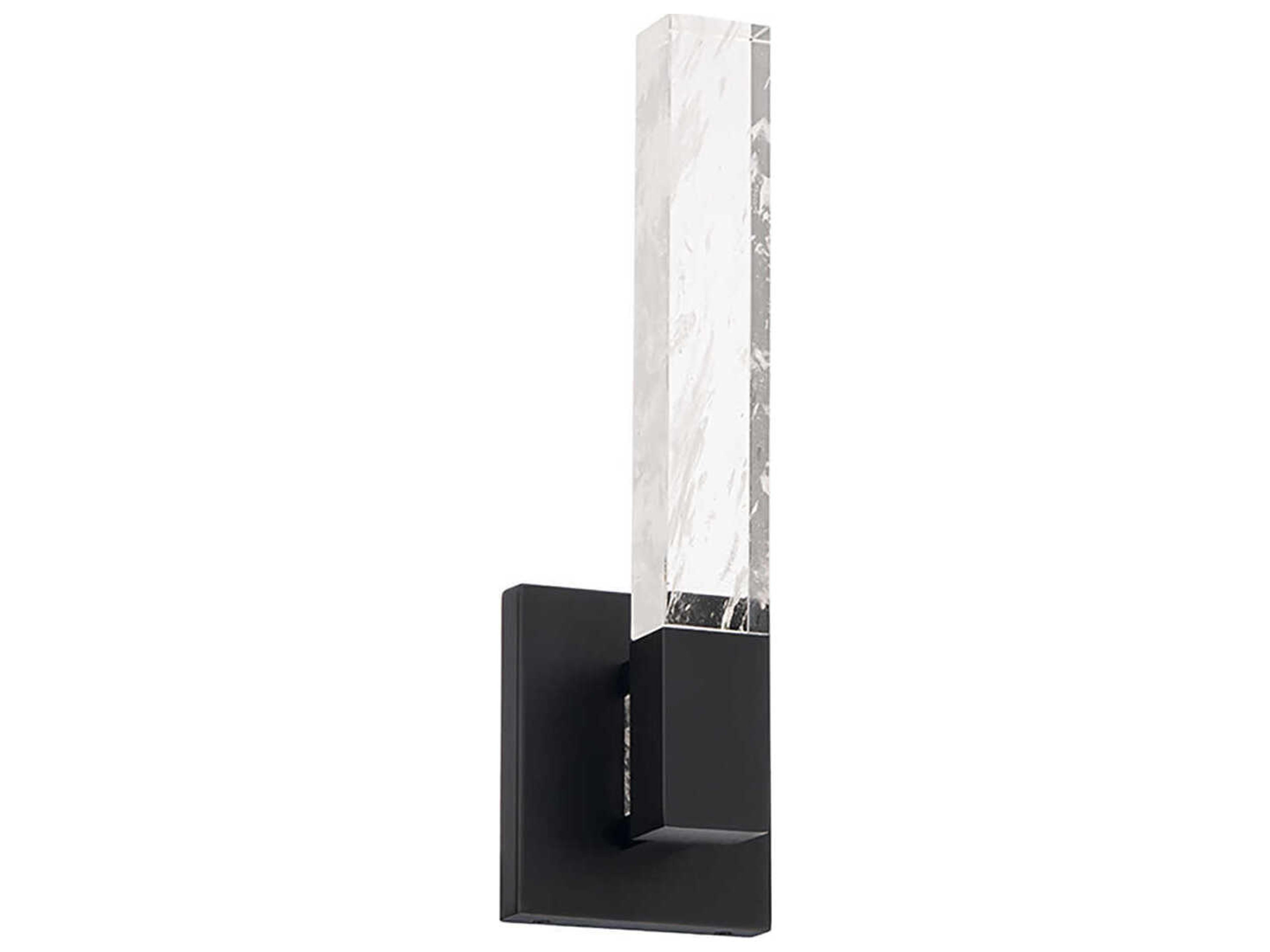 Baton 1-Light Black Wall Sconce