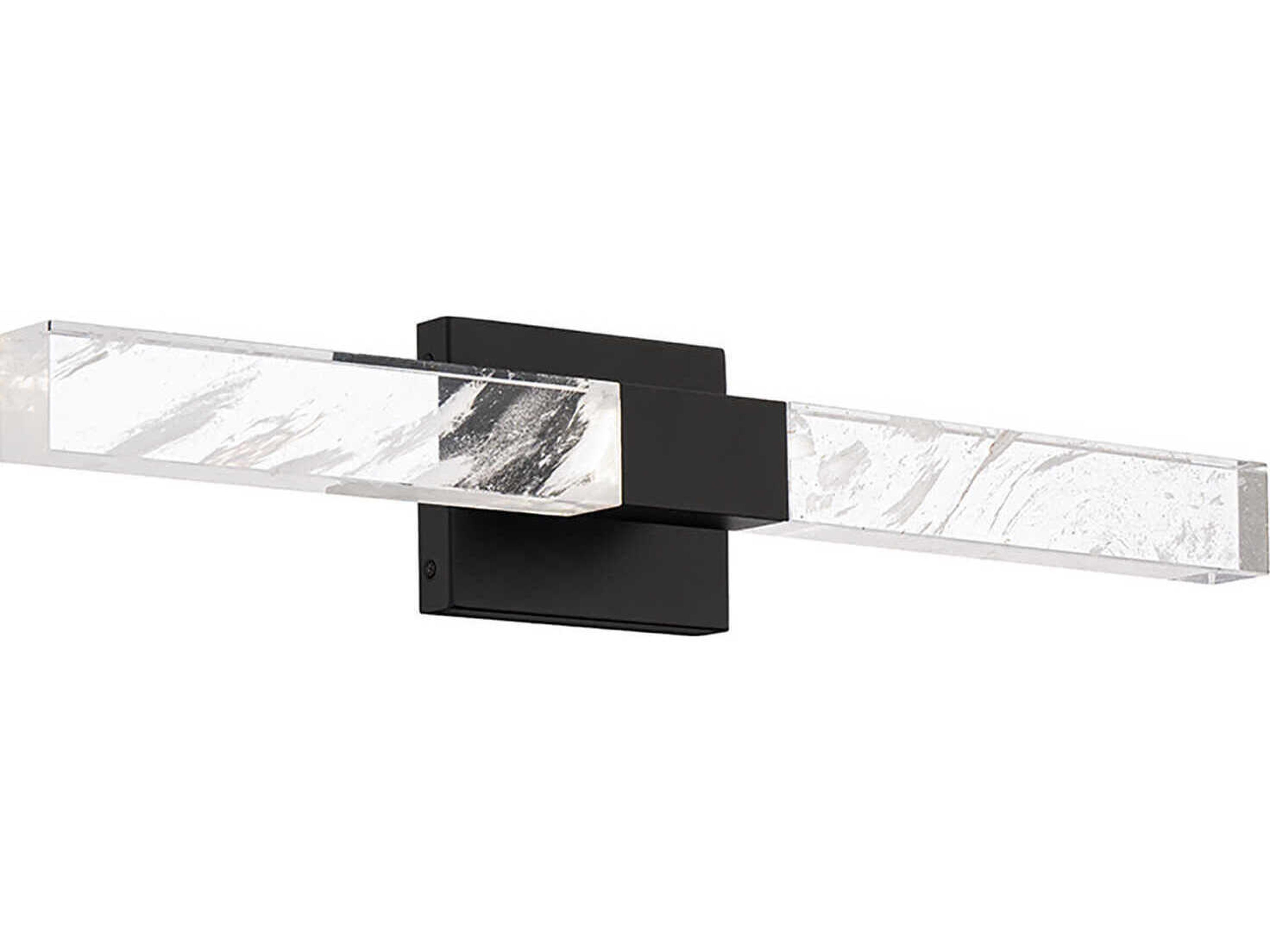 Baton 2-Light Black Vanity Light