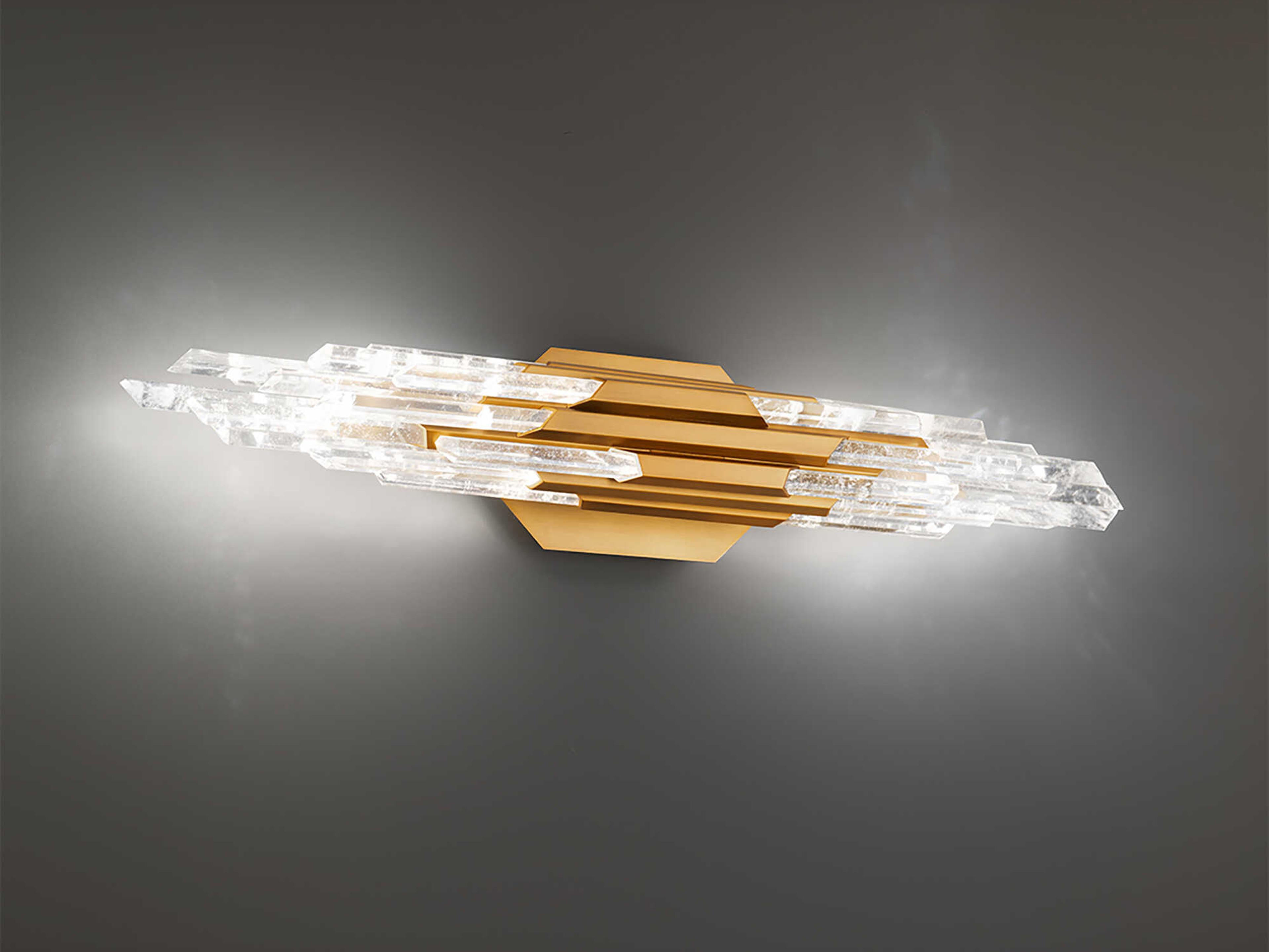 Schonbek Organza 1-Light Aged Brass Vanity Light