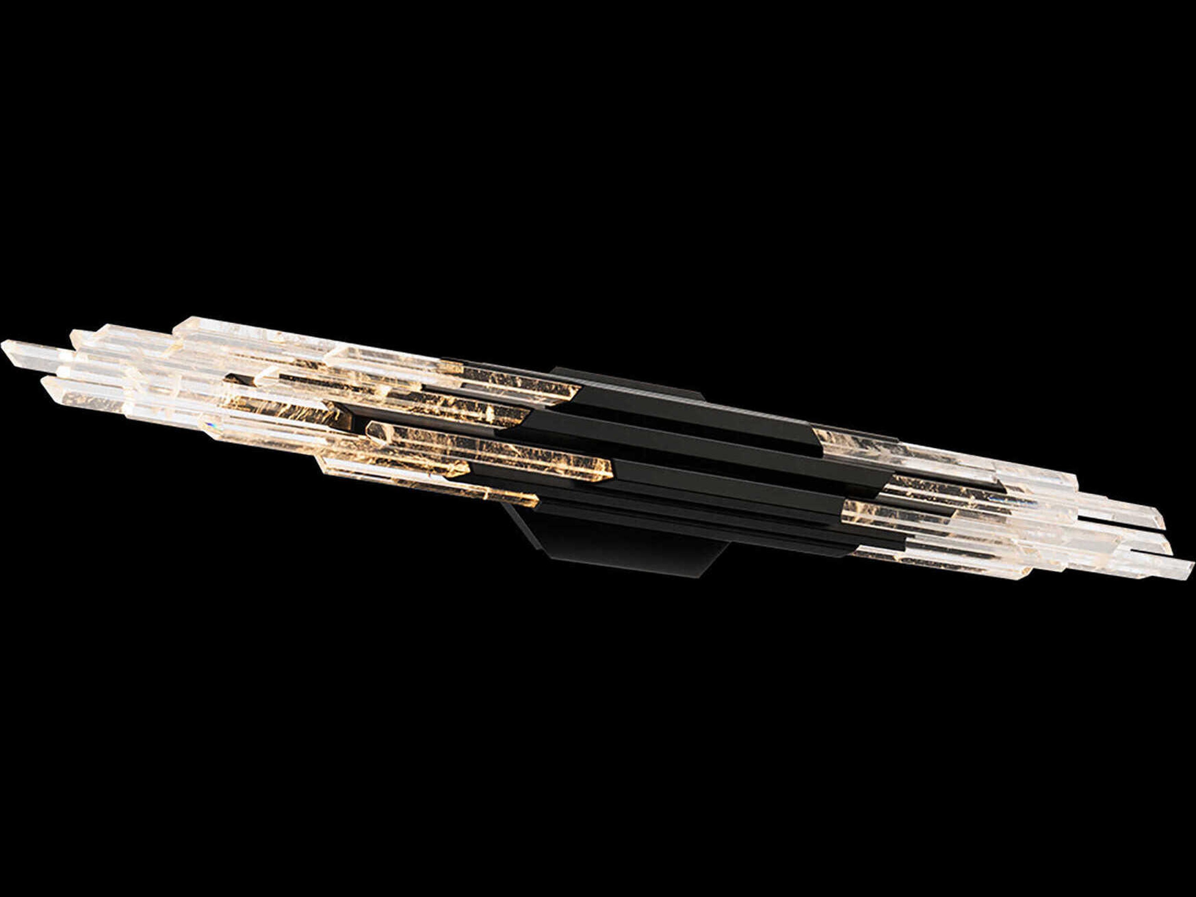 Schonbek Organza 1-Light Black Vanity Light