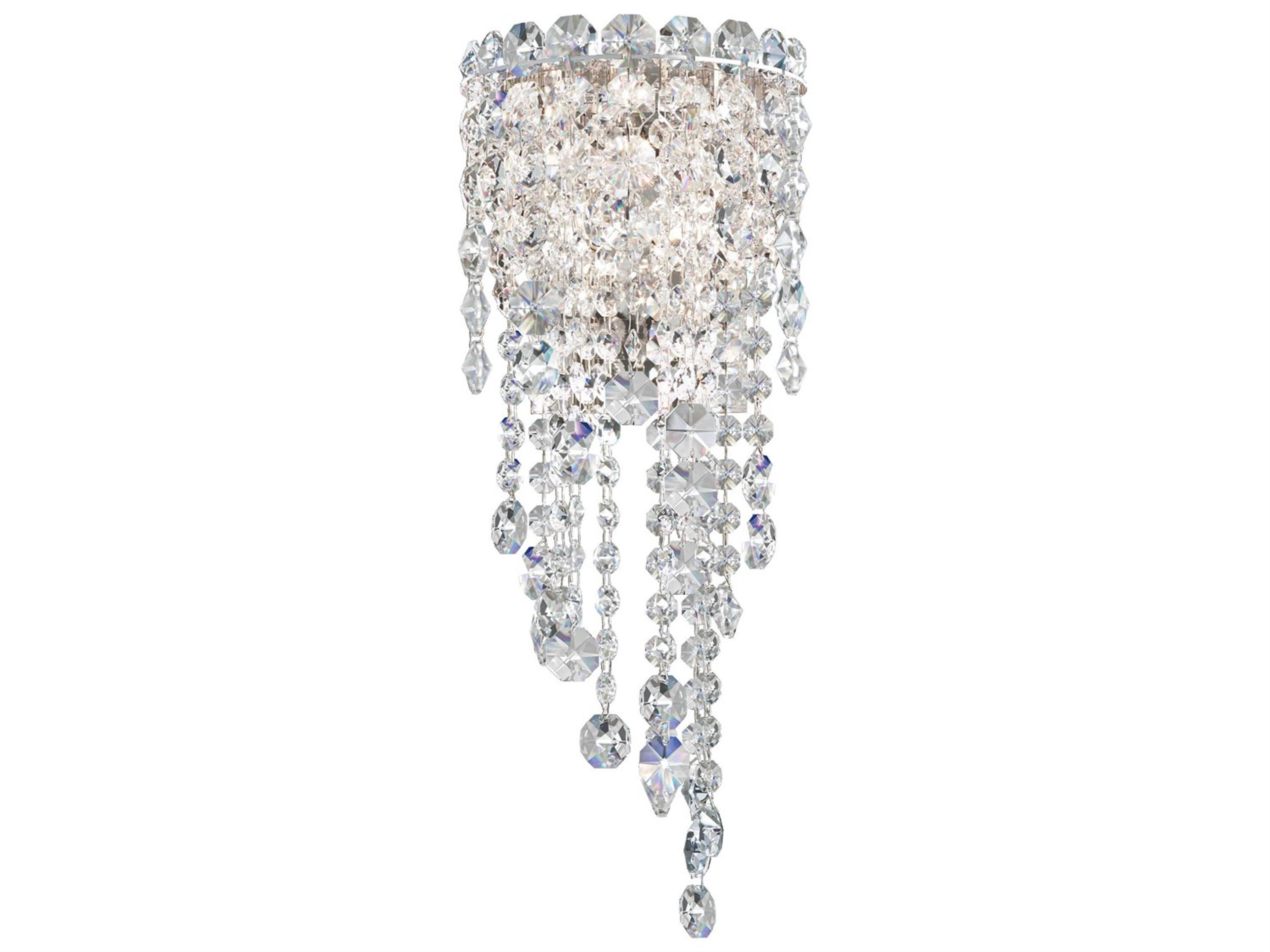 Chantant 2-Light Stainless Steel Crystal Wall Sconce