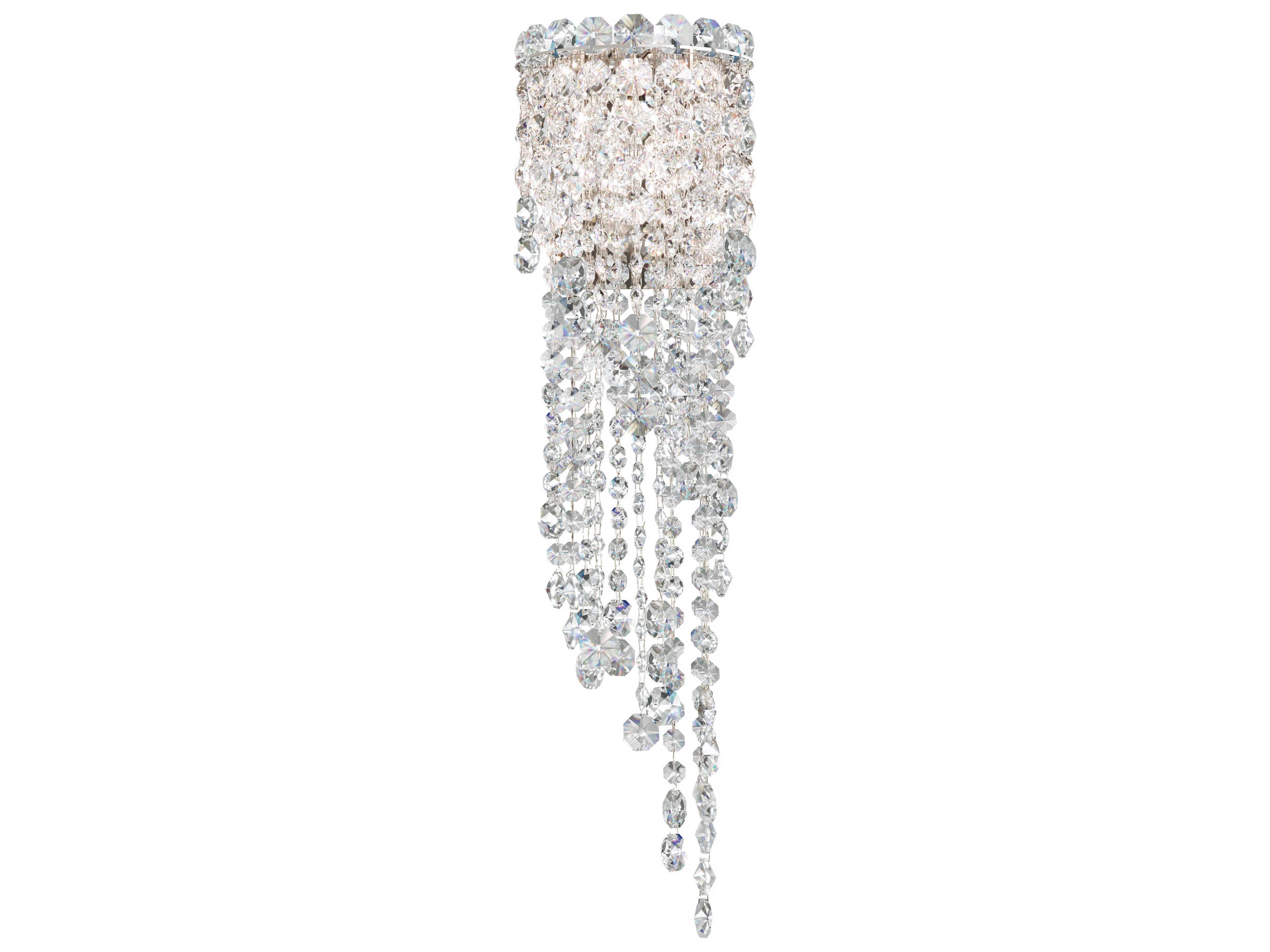 Chantant 2-Light Stainless Steel Crystal Wall Sconce