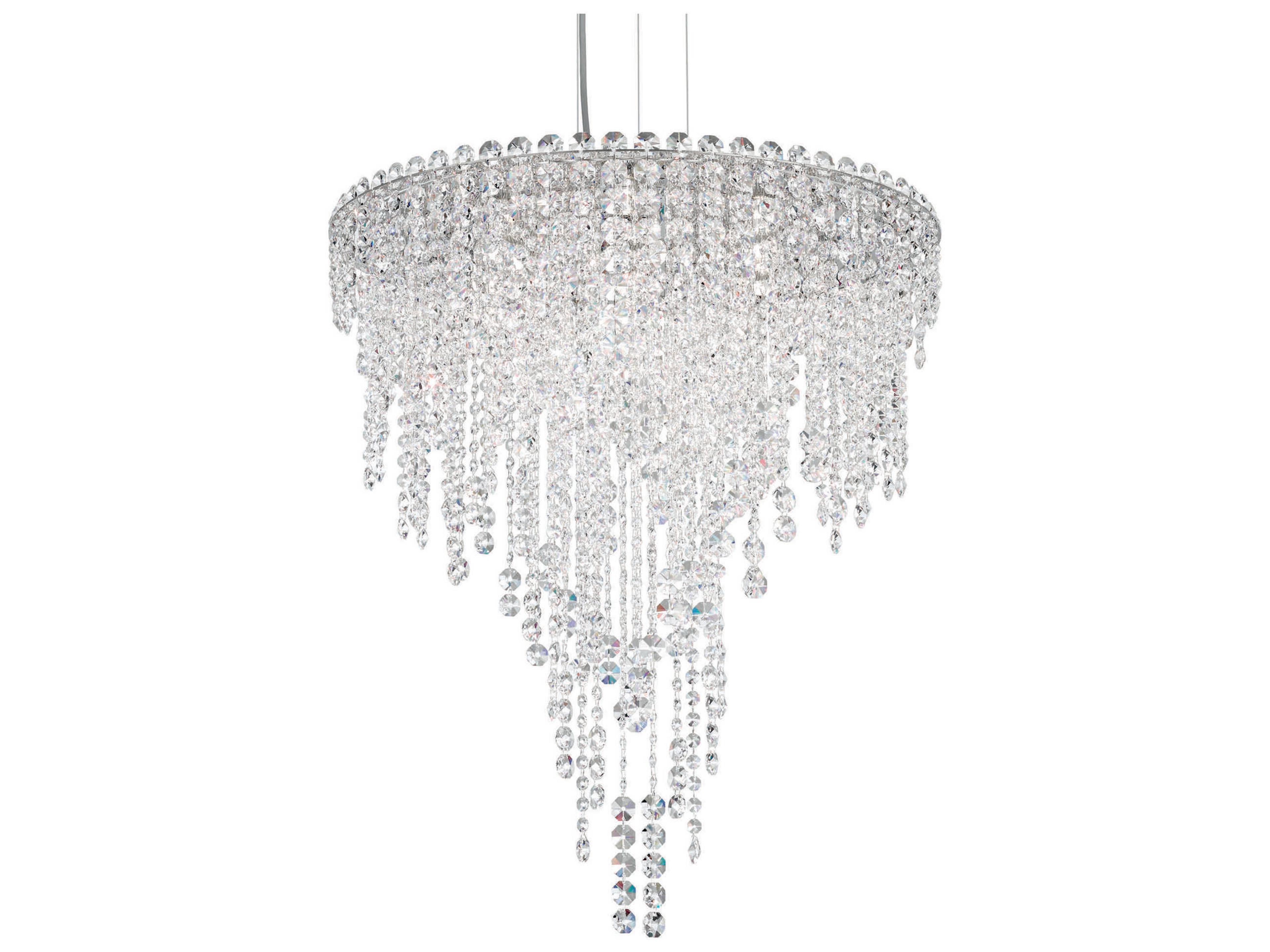 Chantant 6-Light Stainless Steel Crystal Pendant