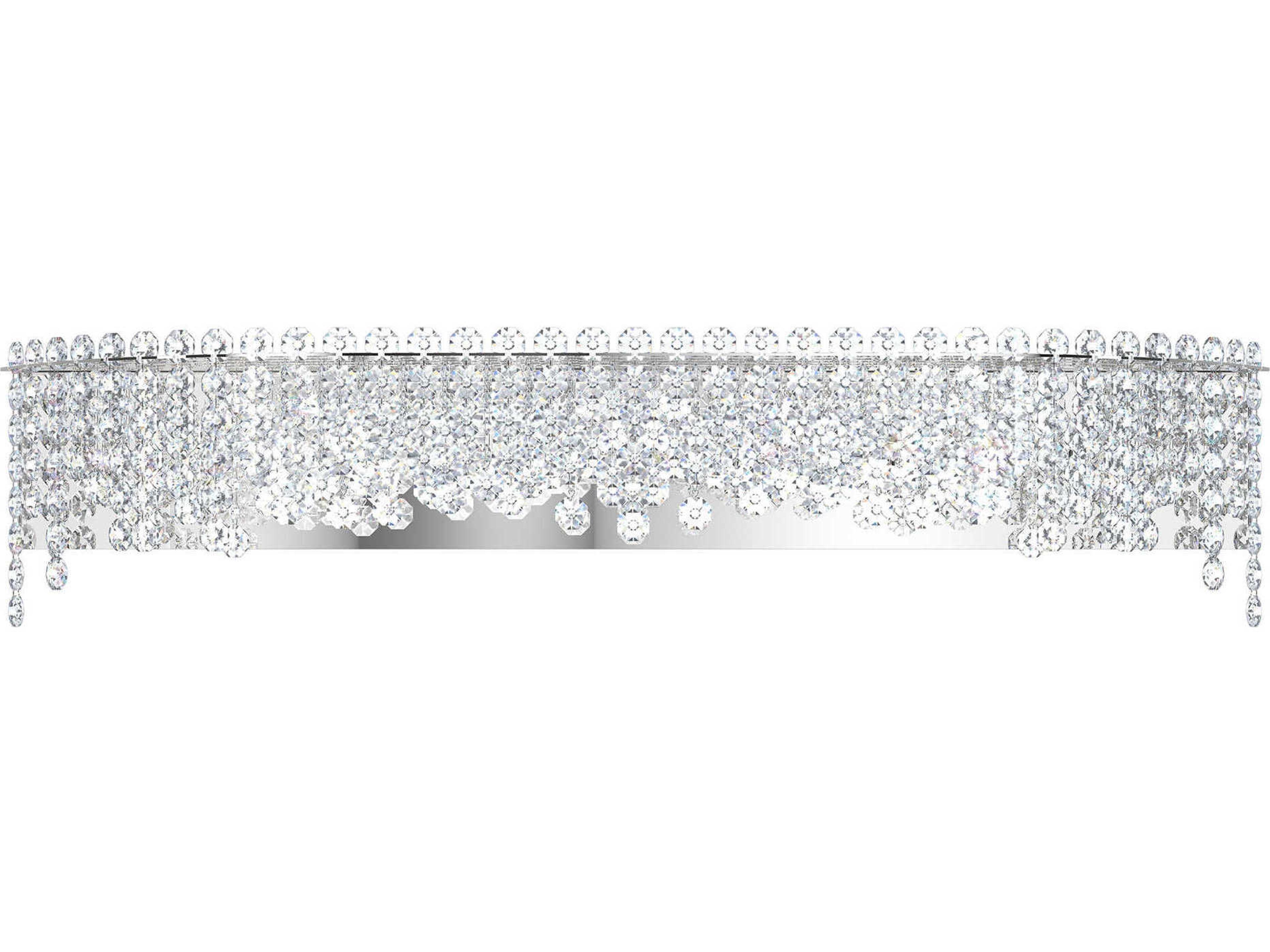 Chantant 6-Light Stainless Steel Crystal Vanity Light