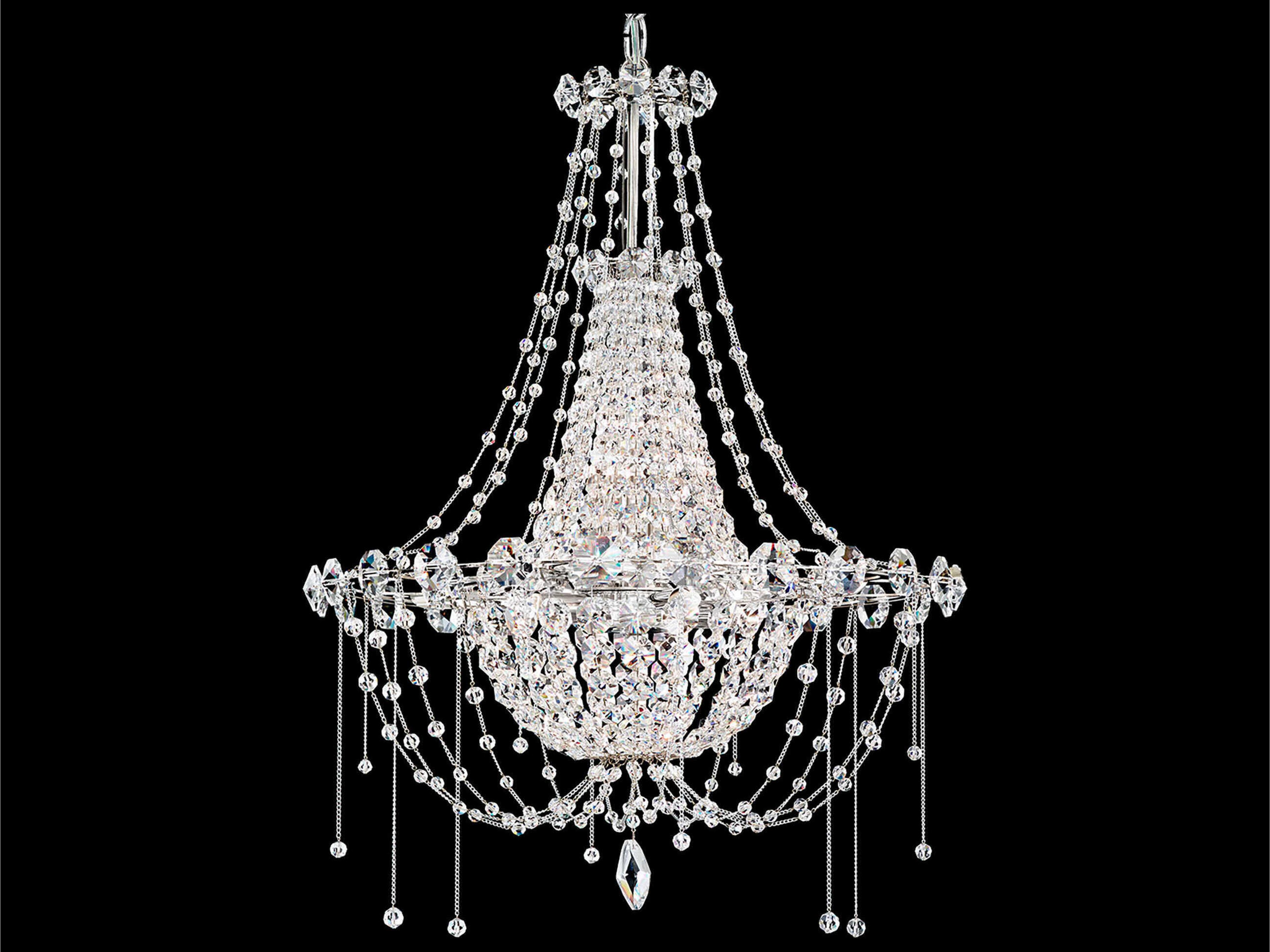 Chrysalita 6-Light Stainless Steel Crystal Empire Chandelier