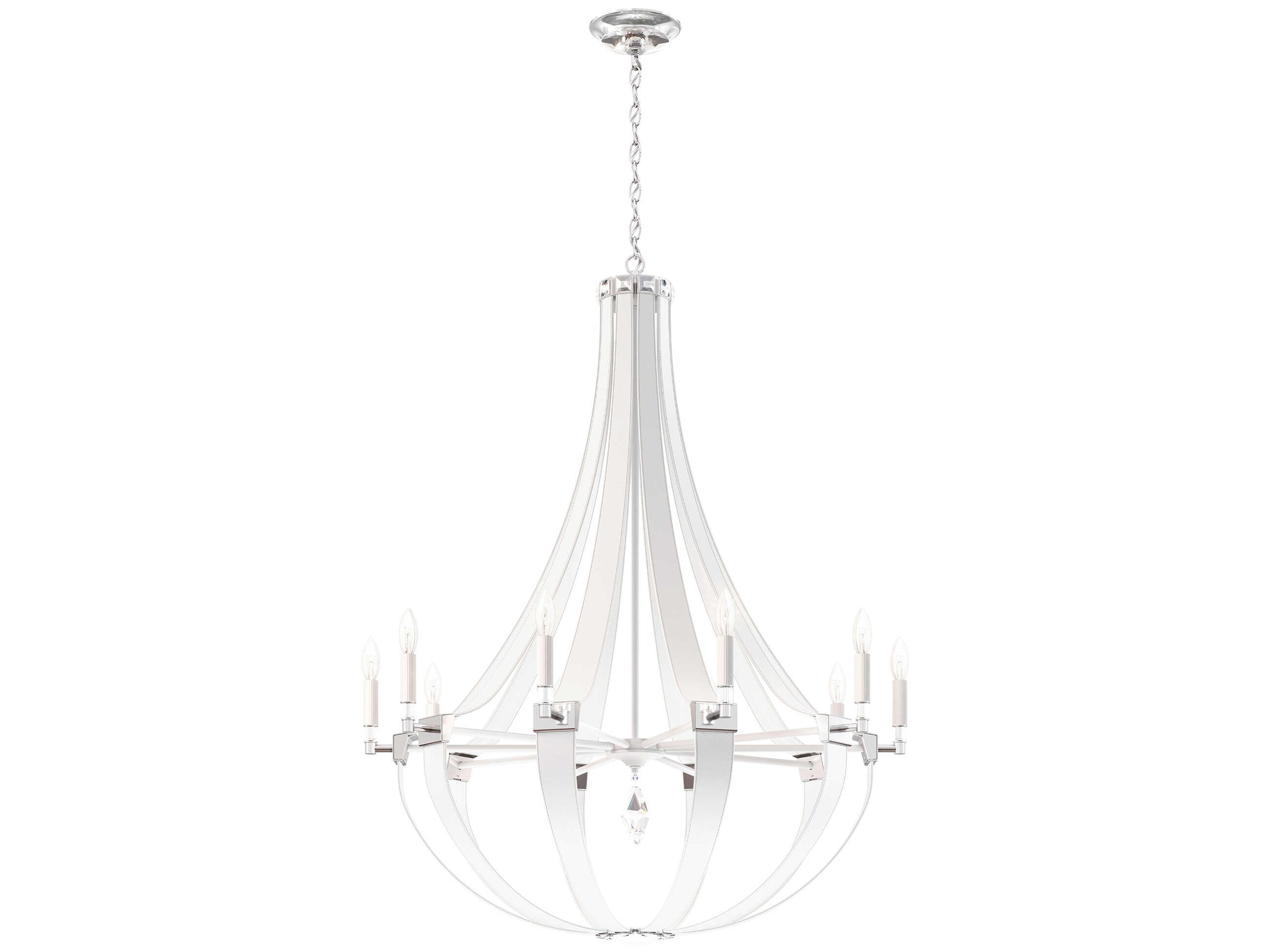 Crystal Empire 10-Light White Candelabra Chandelier