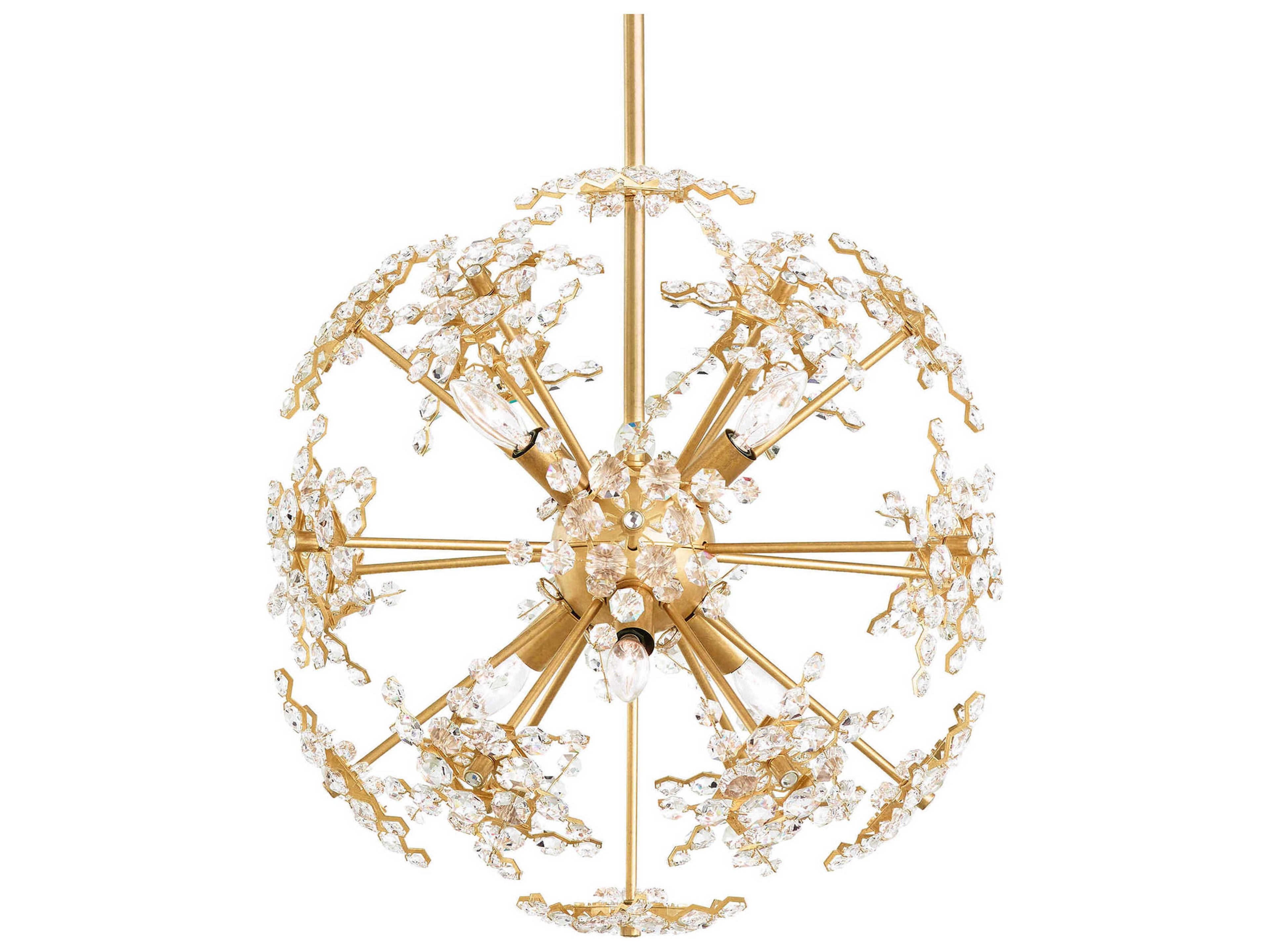 Schonbek Esteracae 6-Light Gold Crystal Sputnik Pendant