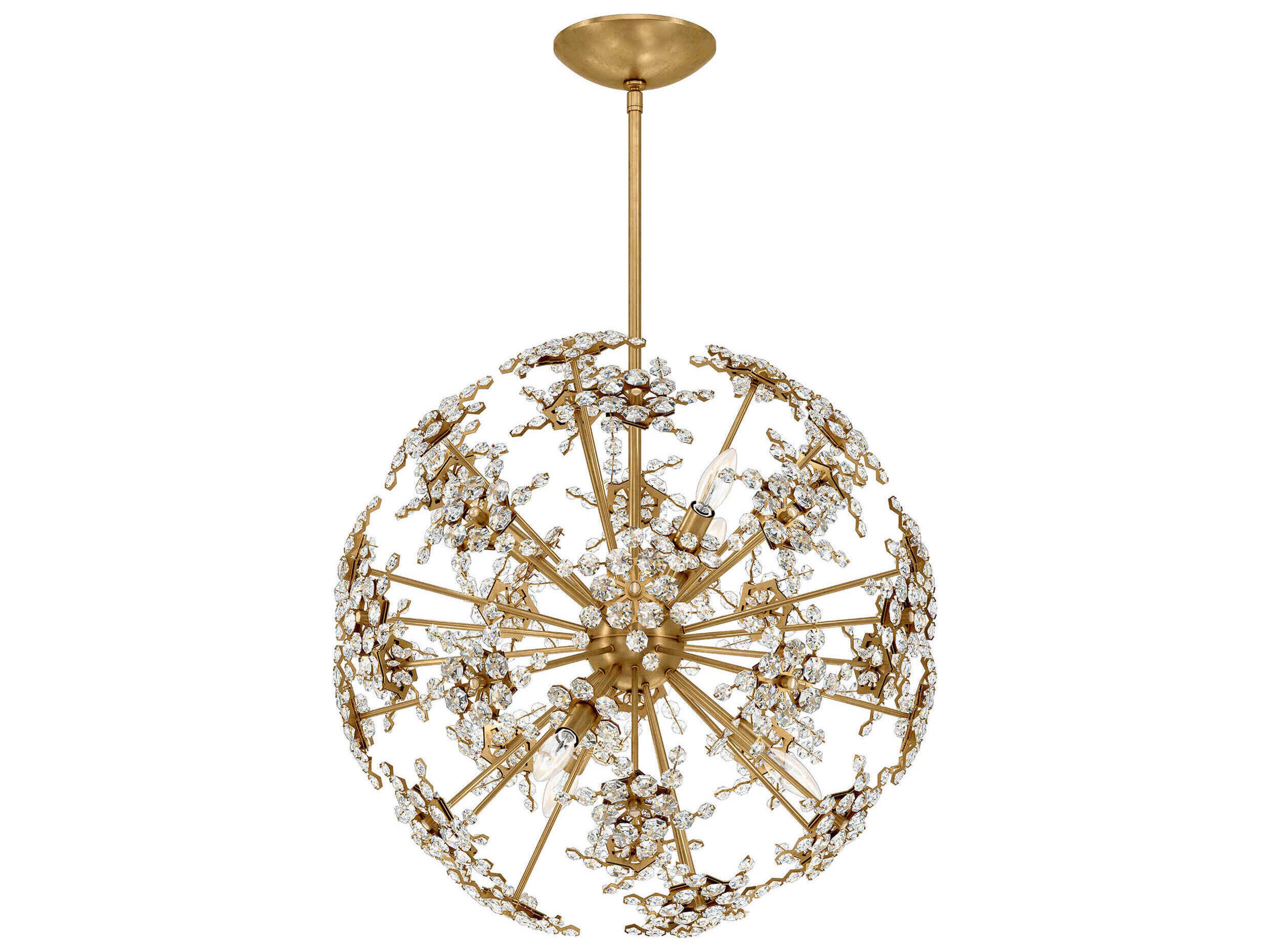 Esteracae 6-Light Silver Crystal Sputnik Pendant