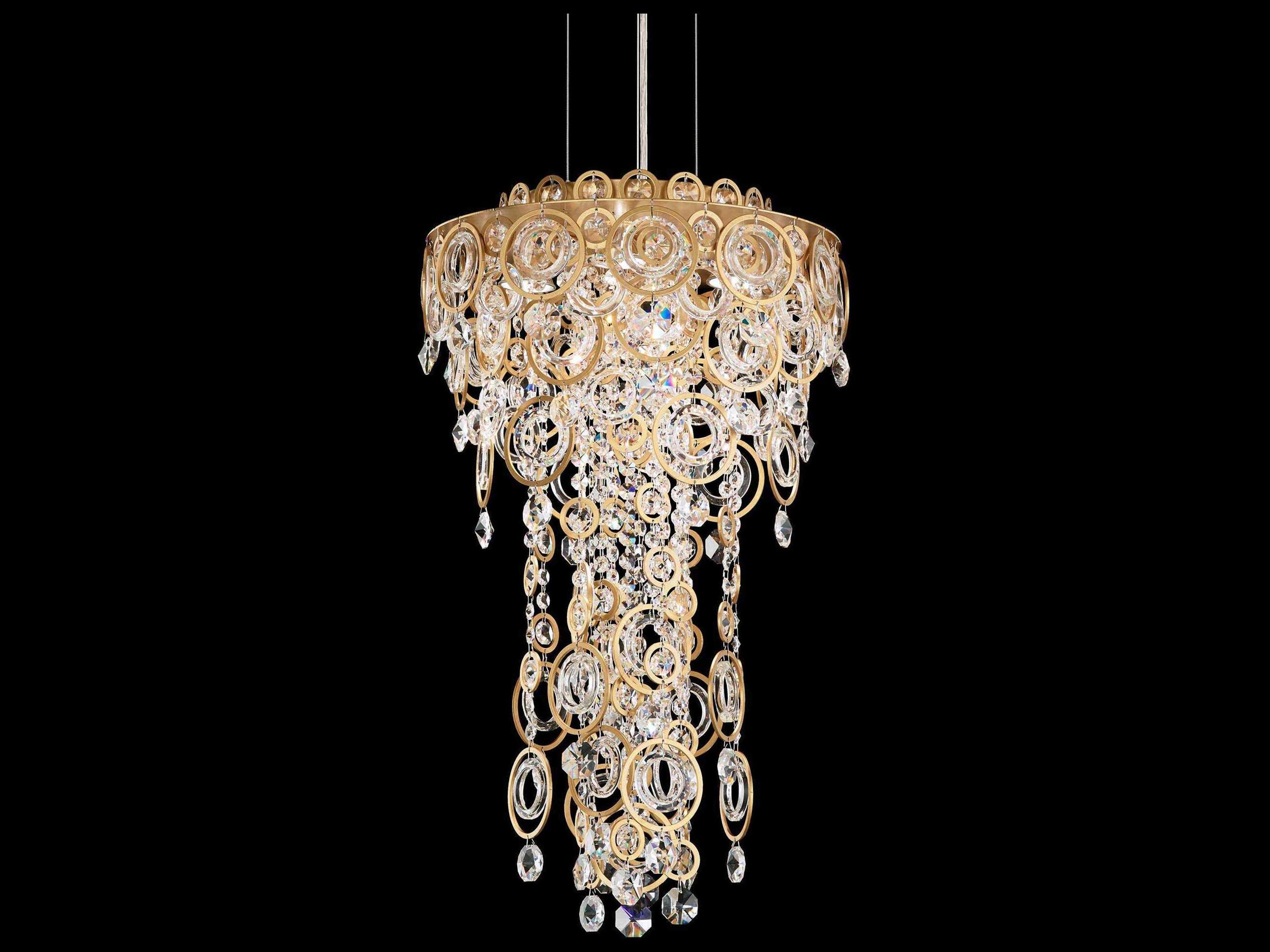 Schonbek Circulus 4-Light Gold Crystal Pendant