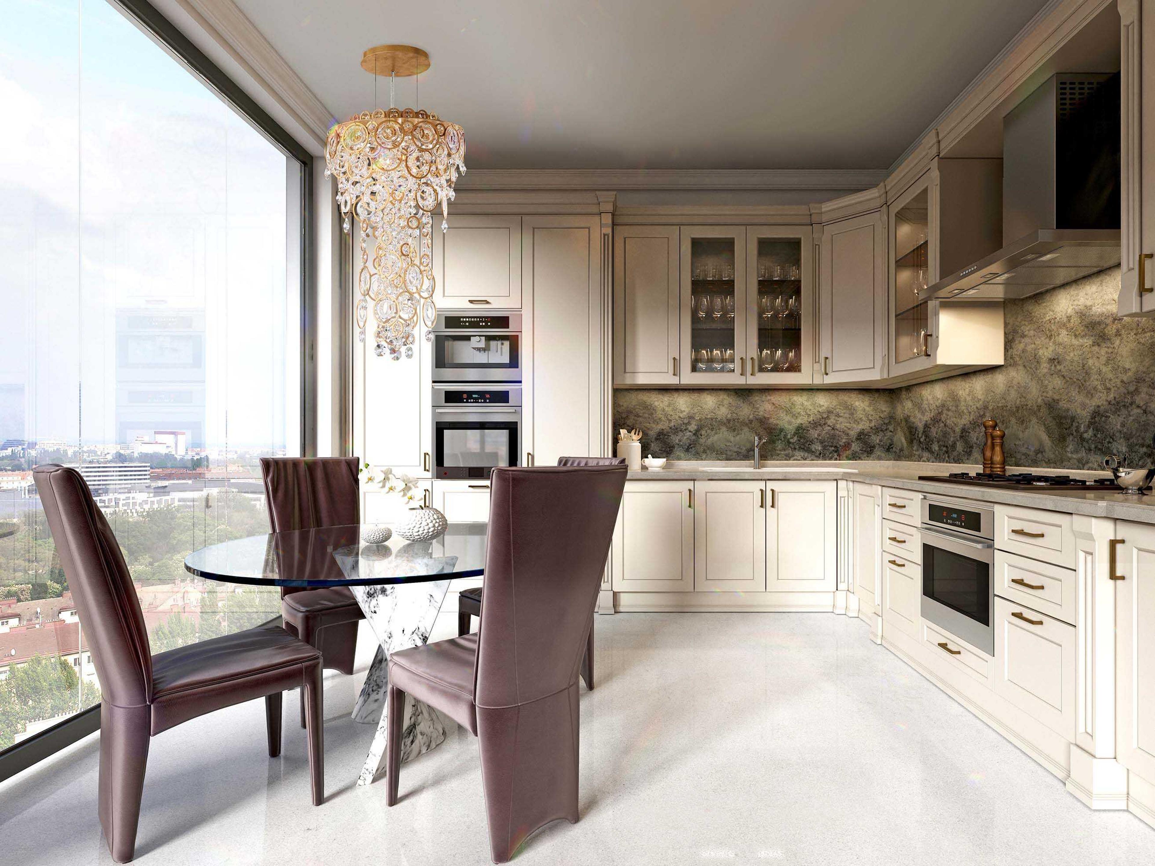 Schonbek Circulus 4-Light Gold Crystal Pendant