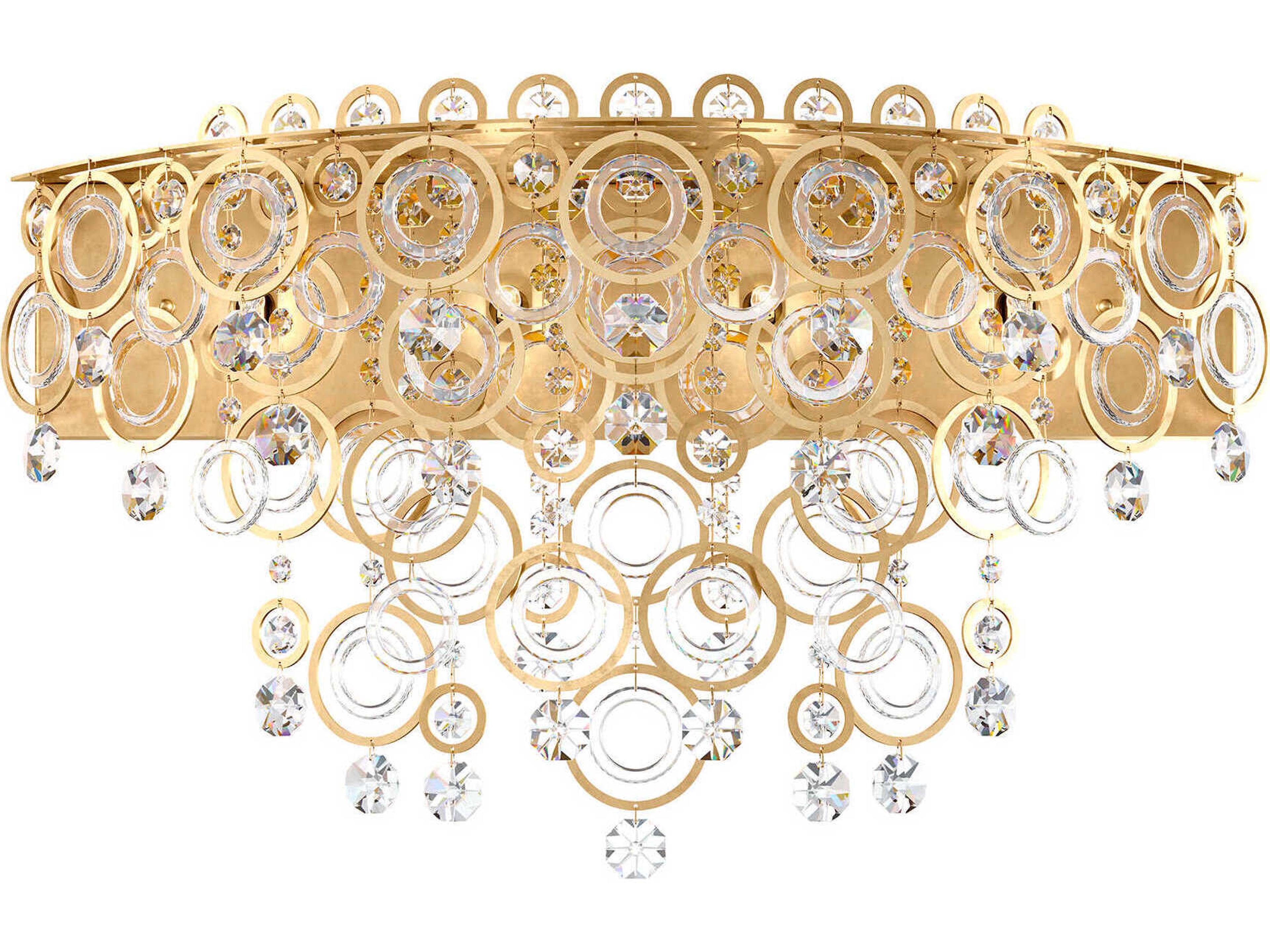 Schonbek Circulus 4-Light Gold Crystal Vanity Light