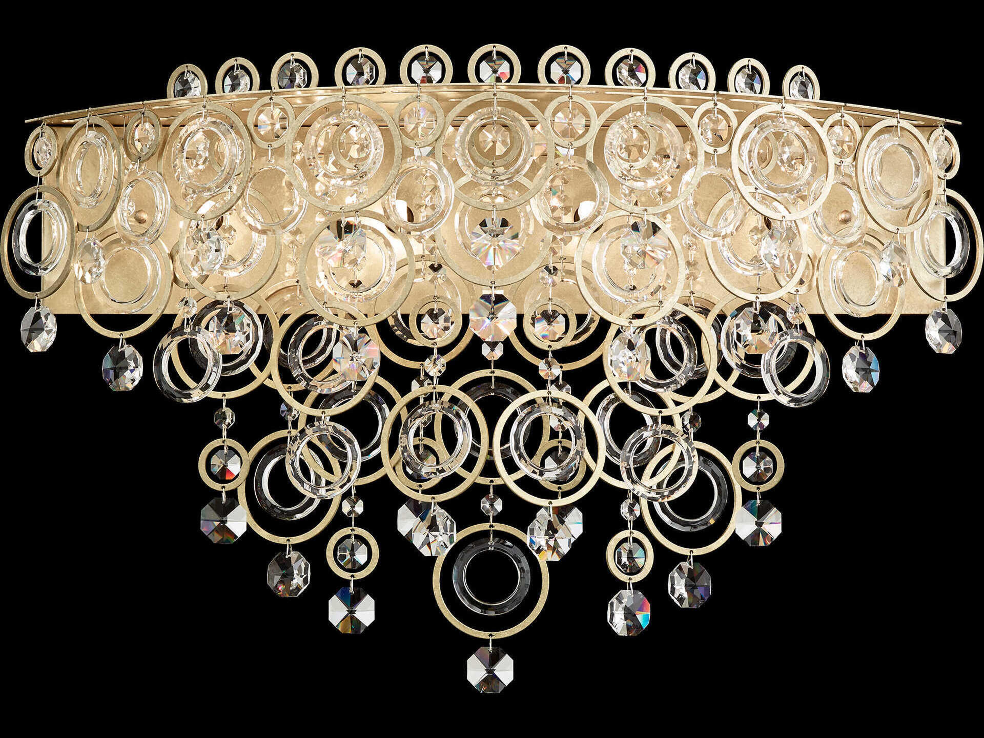 Schonbek Circulus 4-Light Gold Crystal Vanity Light