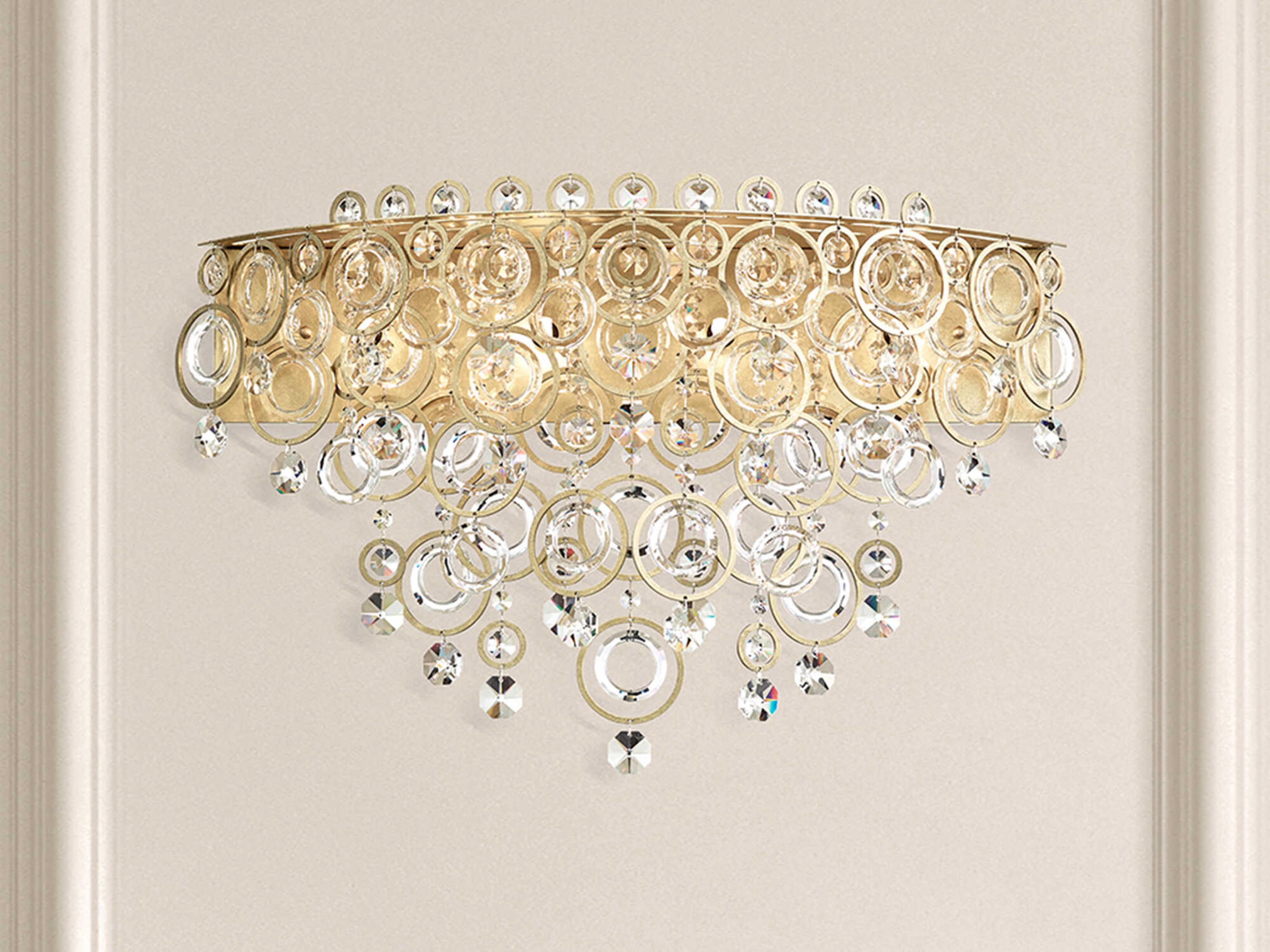 Schonbek Circulus 4-Light Gold Crystal Vanity Light