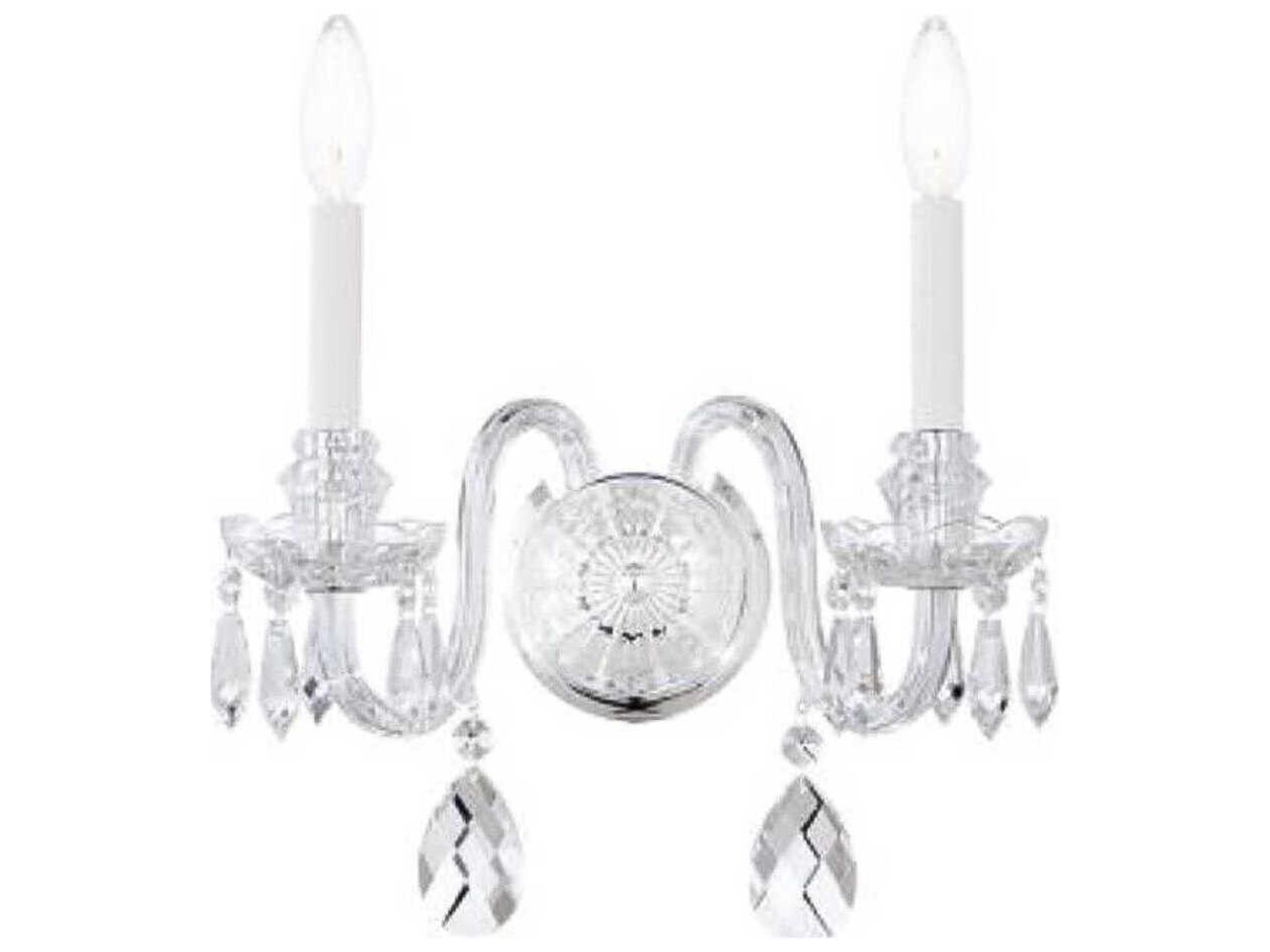 Hamilton Nouveau 2-Light Silver Wall Sconce