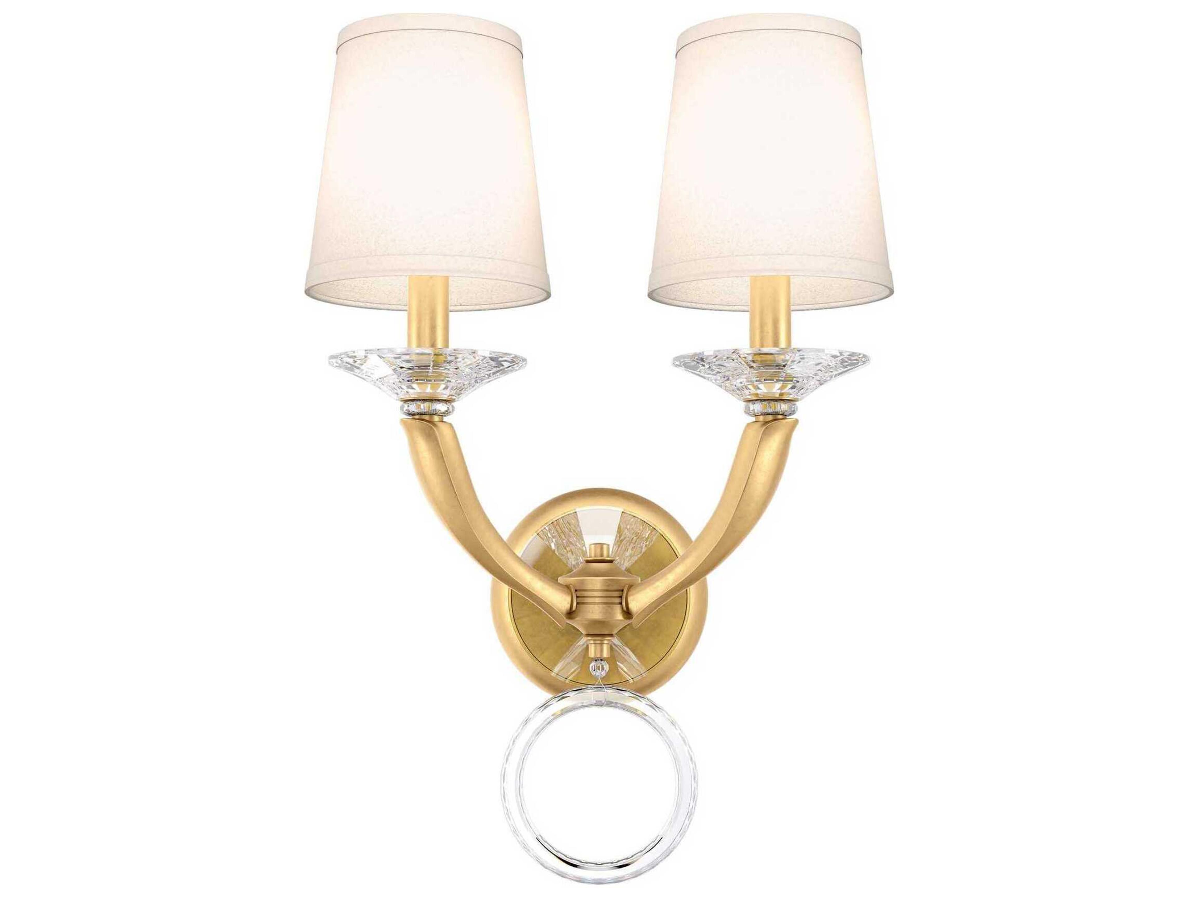 Schonbek Emilea 2-Light Bronze Crystal Wall Sconce