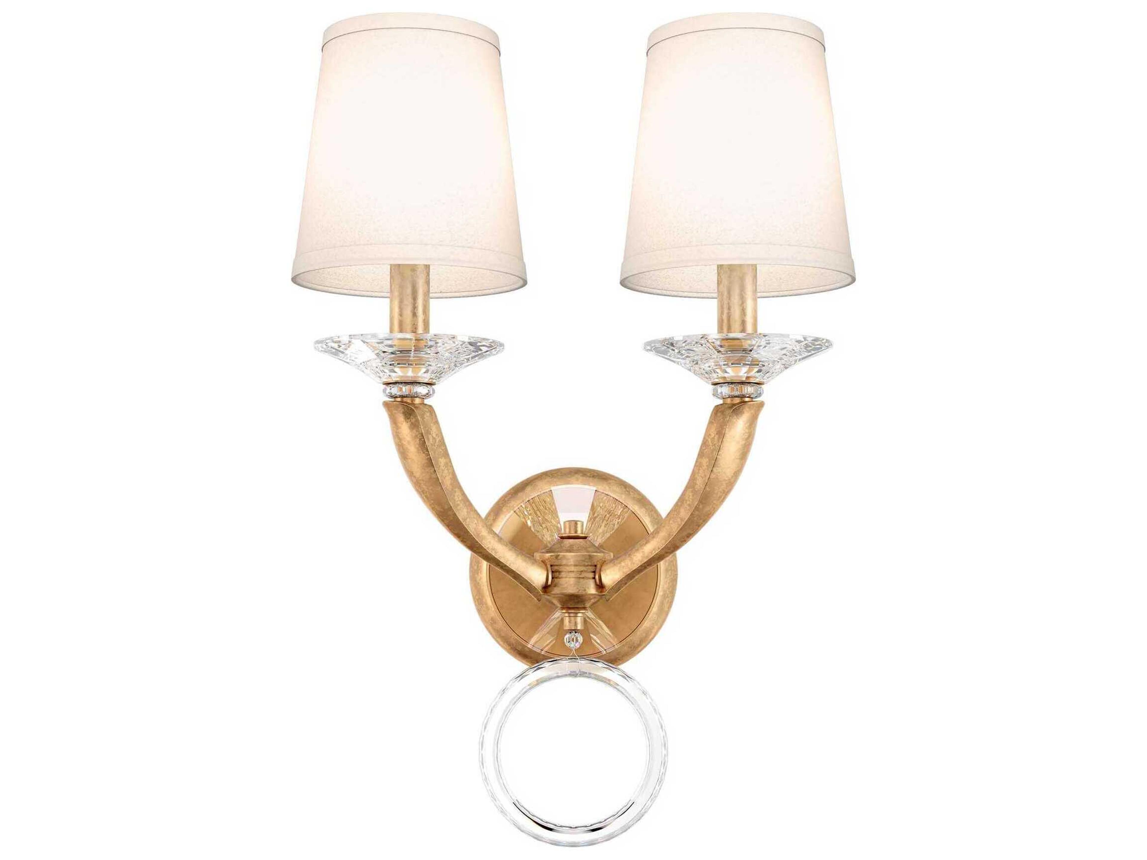 Schonbek Emilea 2-Light Bronze Crystal Wall Sconce