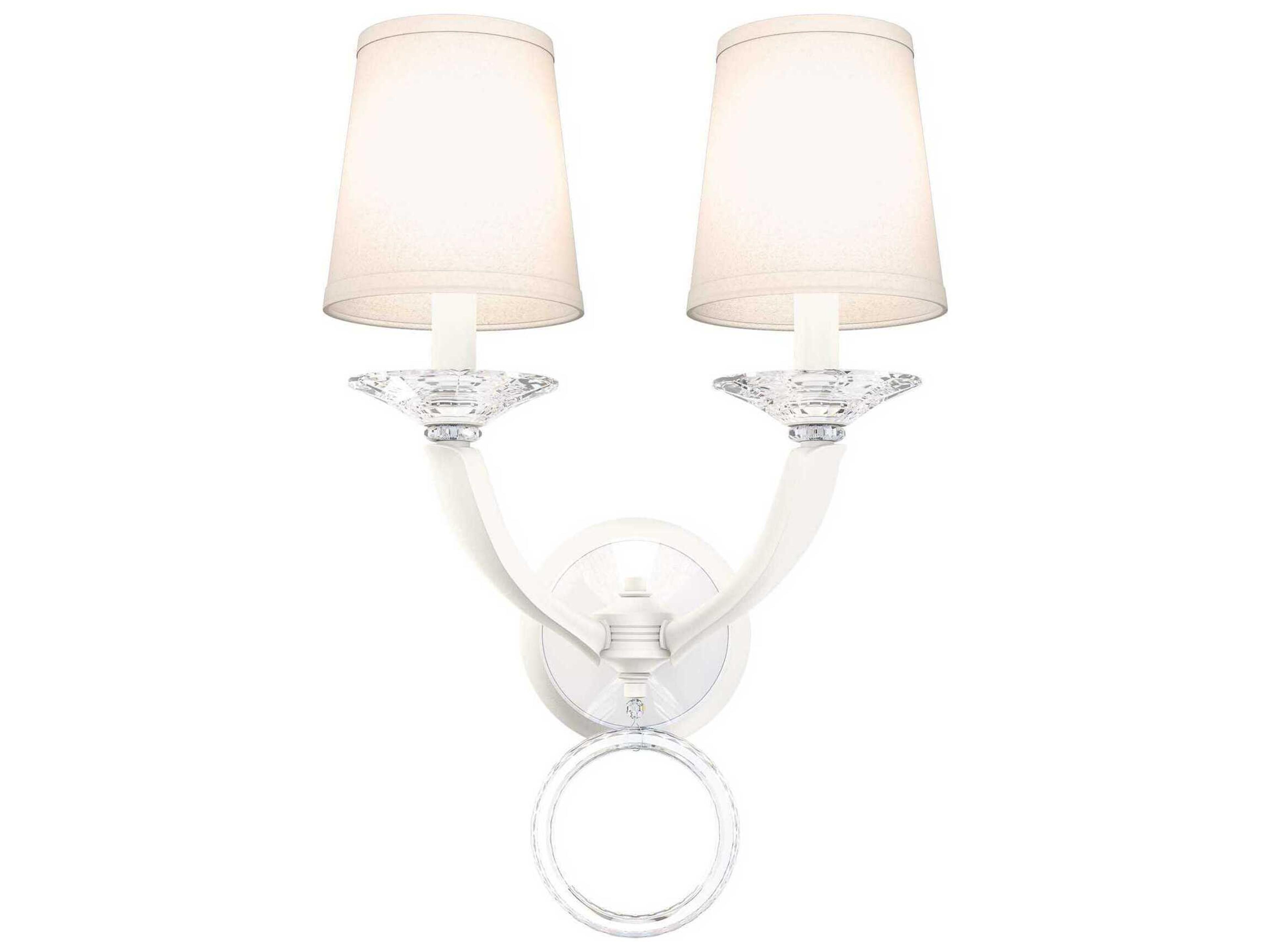 Schonbek Emilea 2-Light Bronze Crystal Wall Sconce