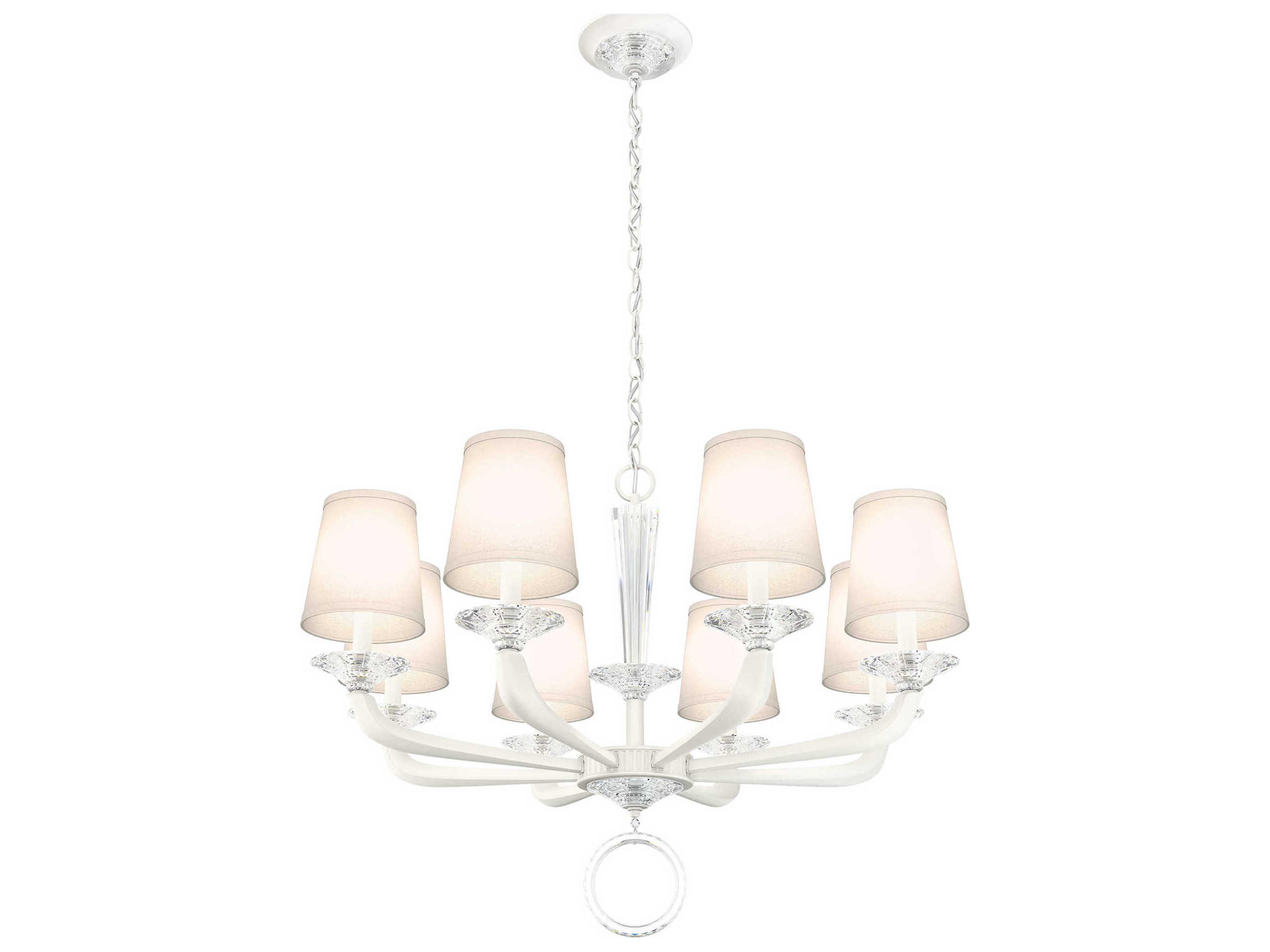 Emilea 8-Light Silver Crystal Candelabra Empire Tiered Chandelier