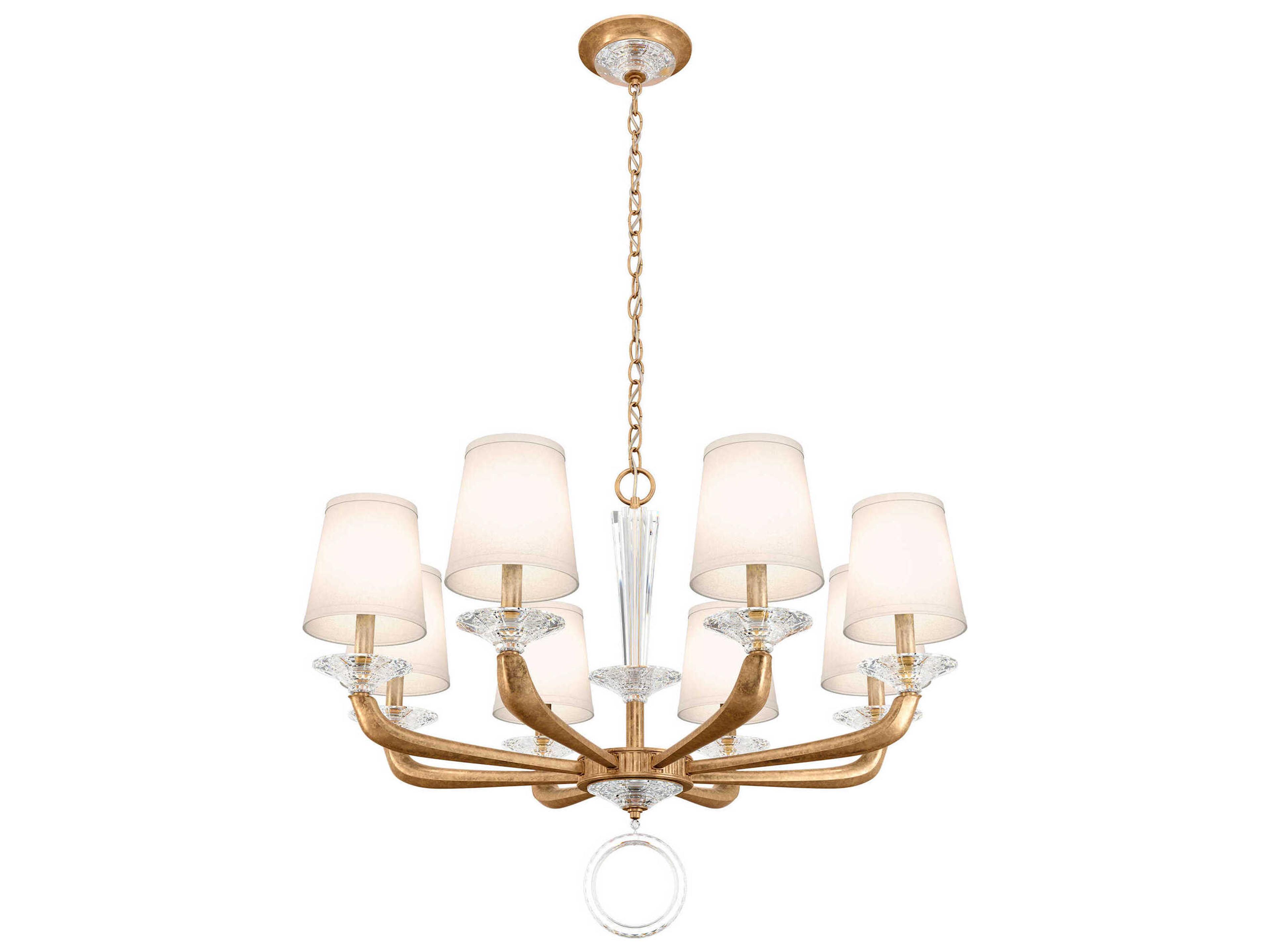 Schonbek Emilea 8-Light Silver Crystal Candelabra Empire Tiered Chandelier