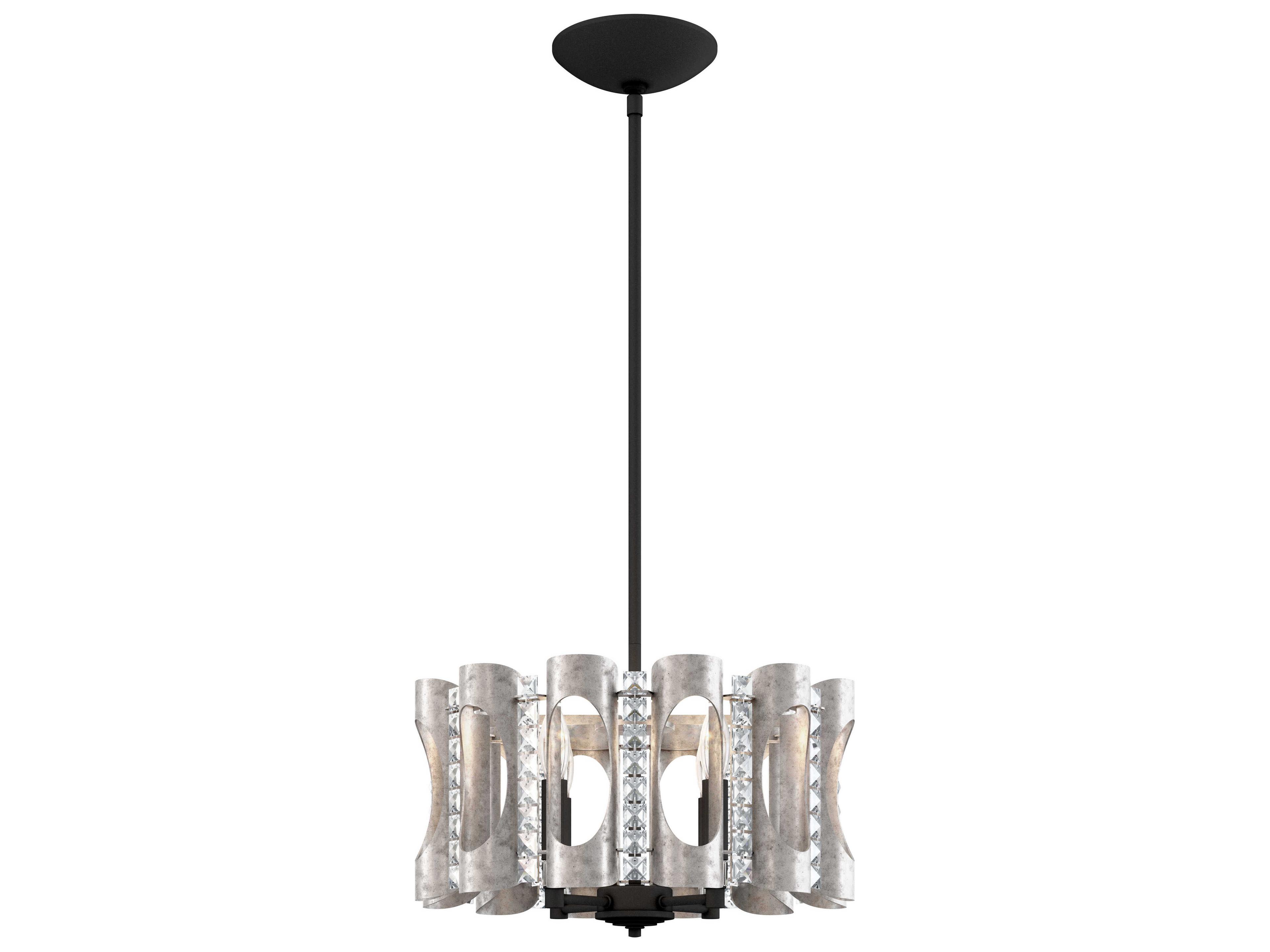 Schonbek Twilight 4-Light Black Crystal Chandelier