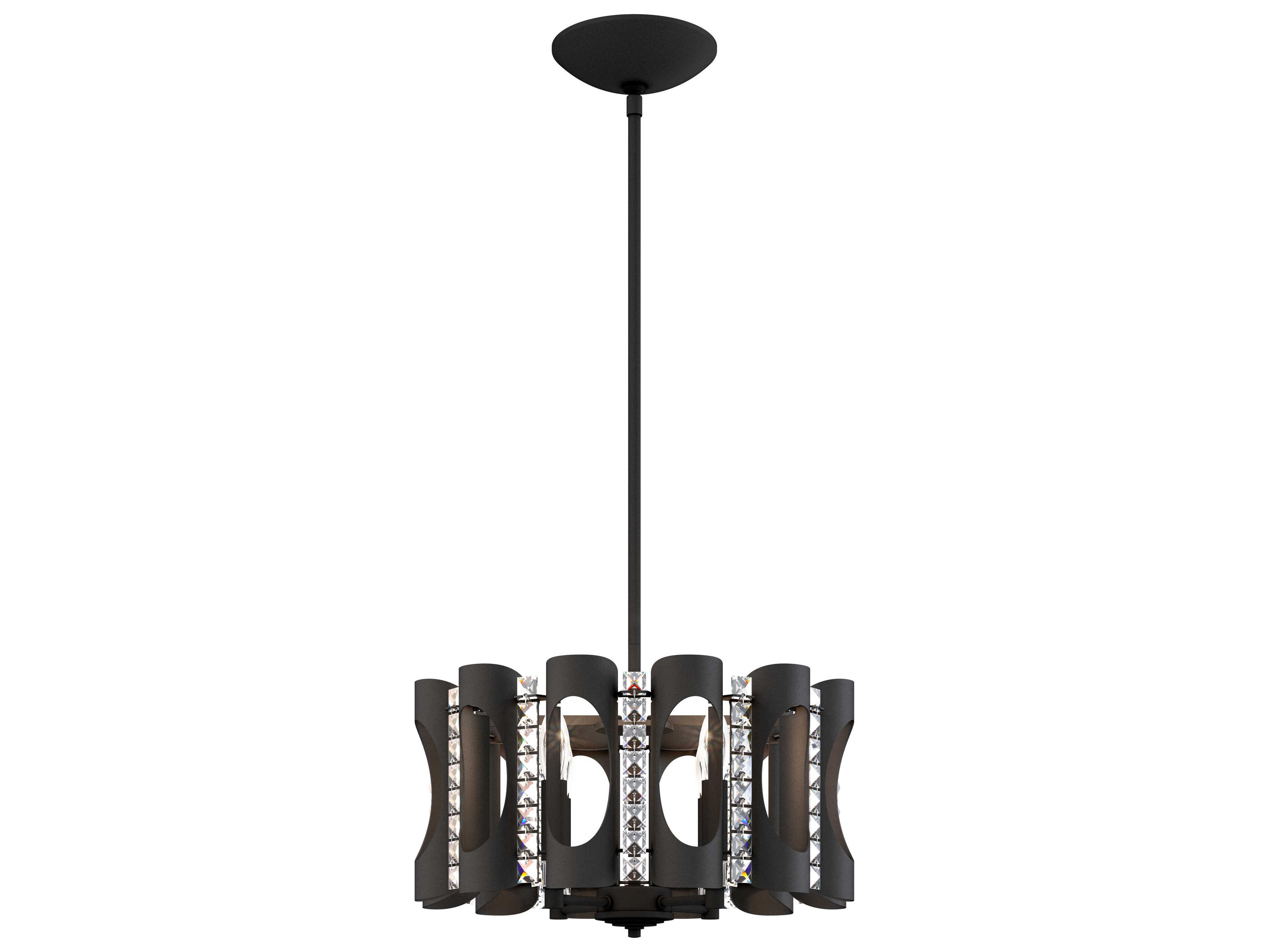 Schonbek Twilight 4-Light Black Crystal Chandelier