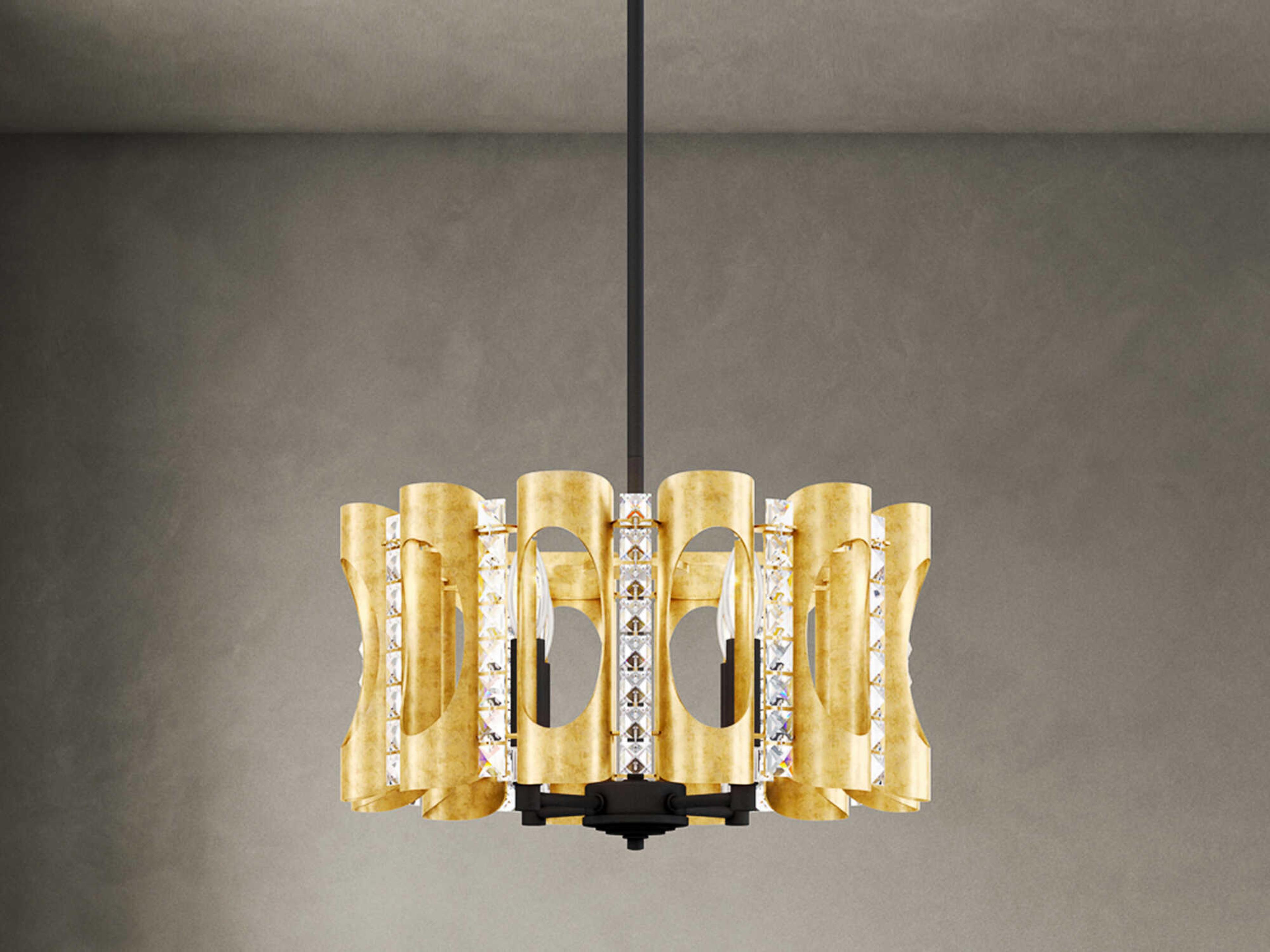 Schonbek Twilight 4-Light Black Crystal Chandelier