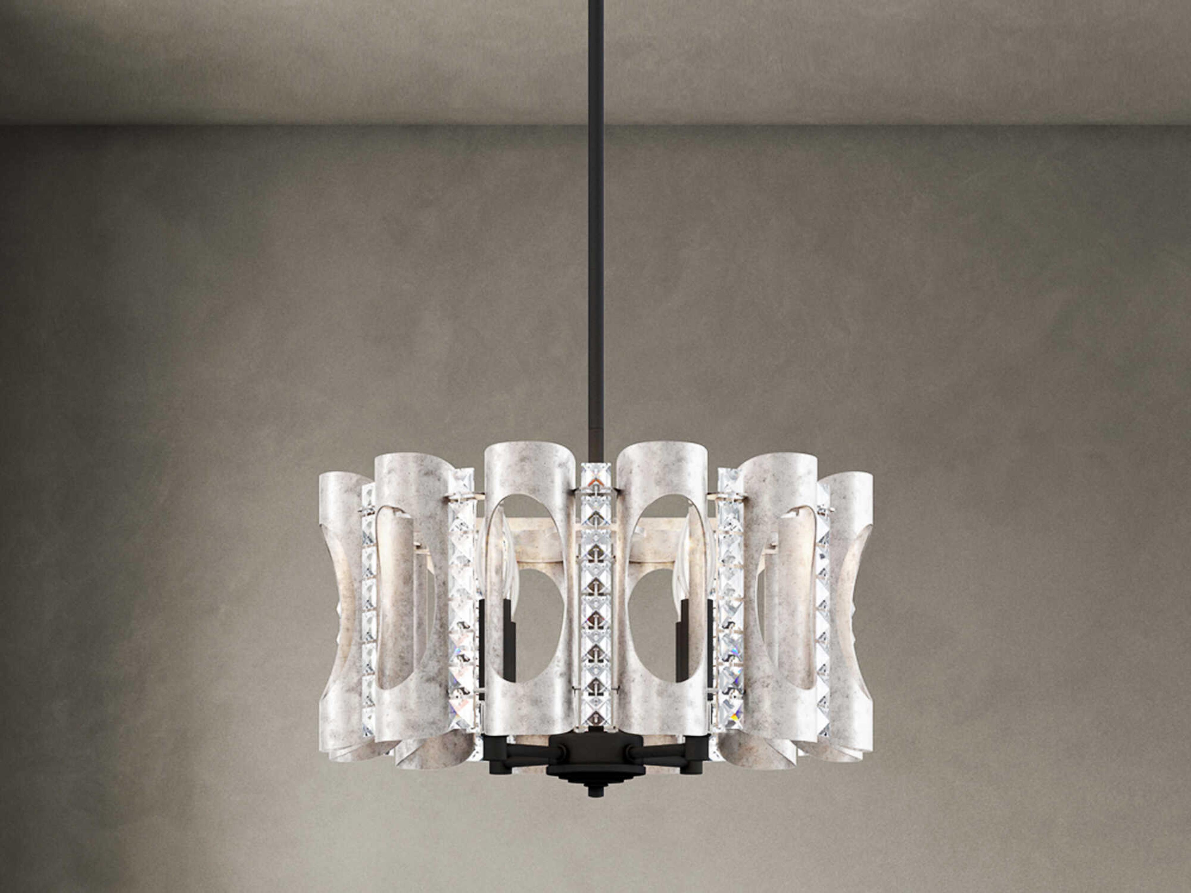 Schonbek Twilight 4-Light Black Crystal Chandelier
