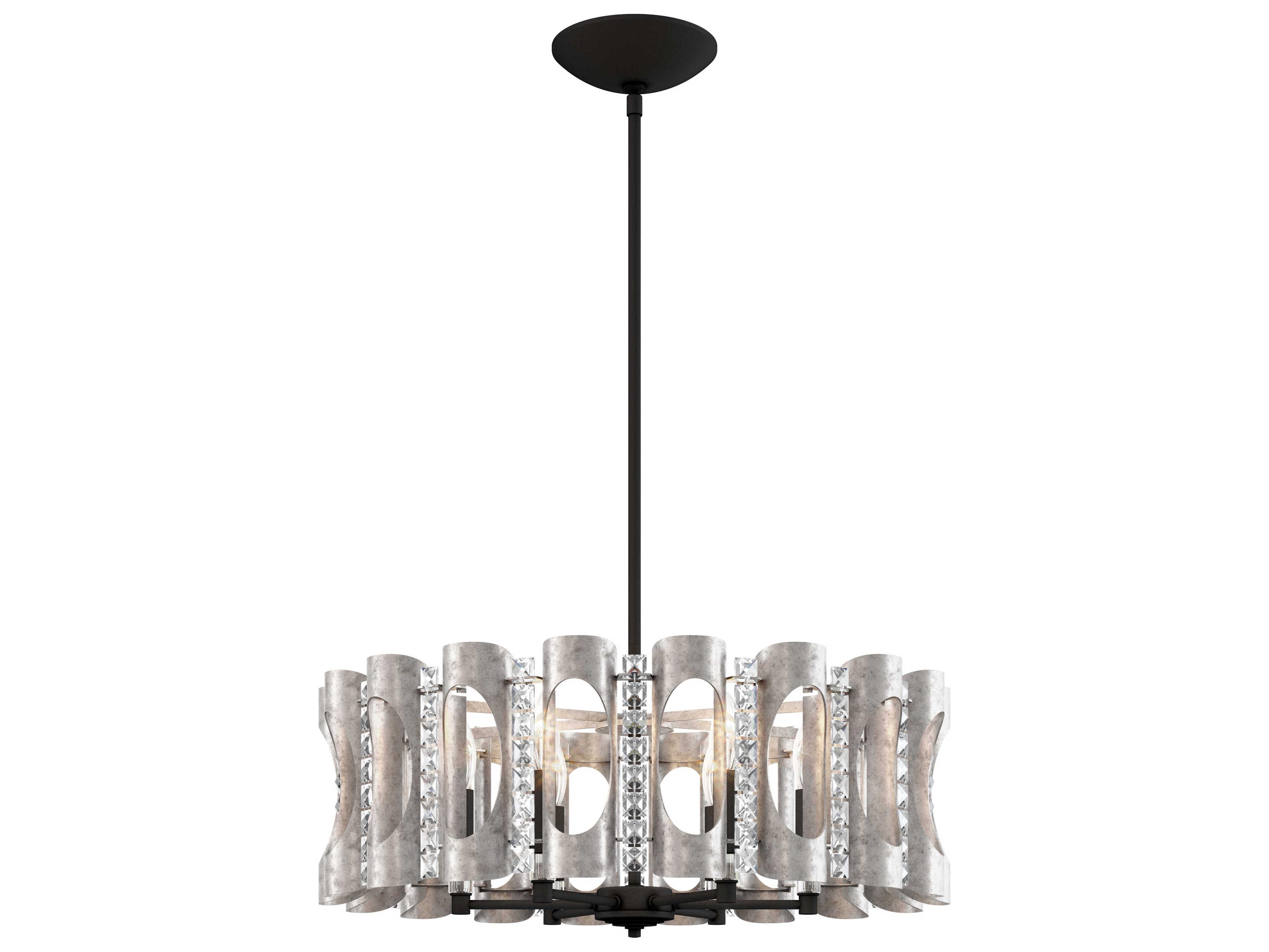 Schonbek Twilight 6-Light Black Crystal Chandelier