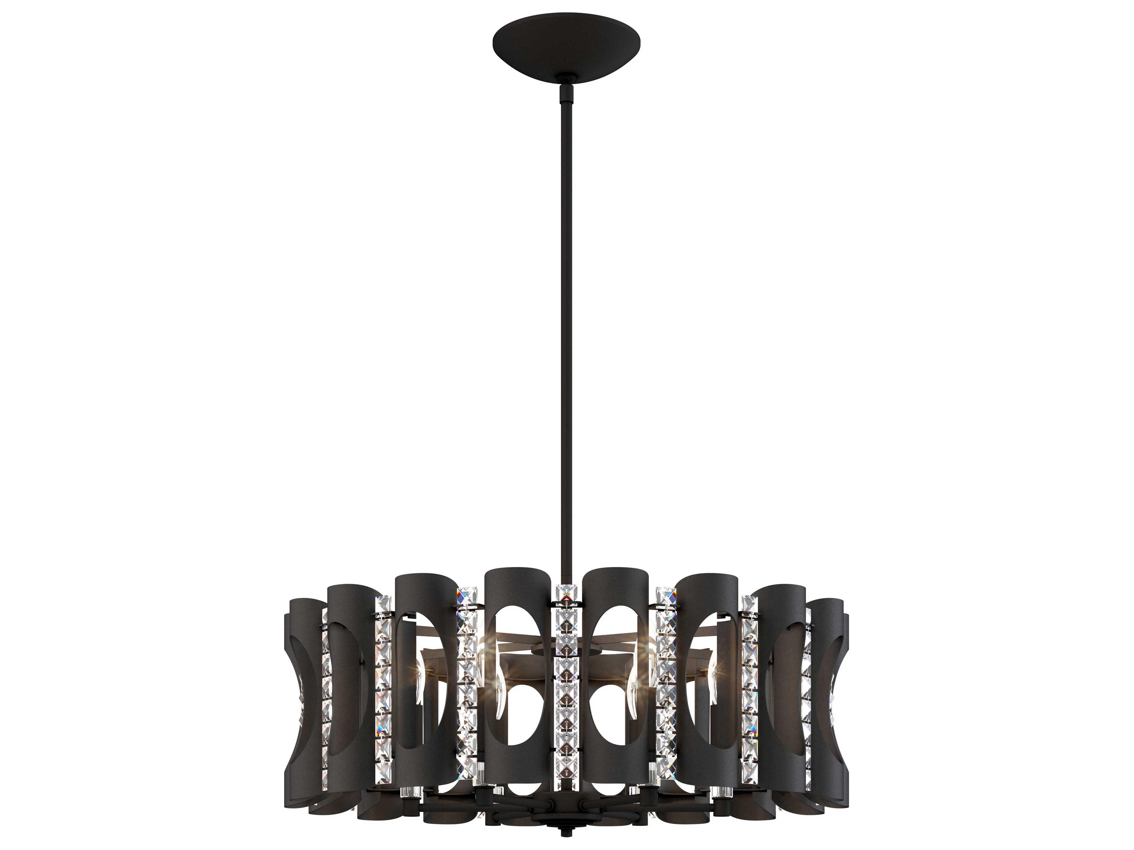 Schonbek Twilight 6-Light Black Crystal Chandelier