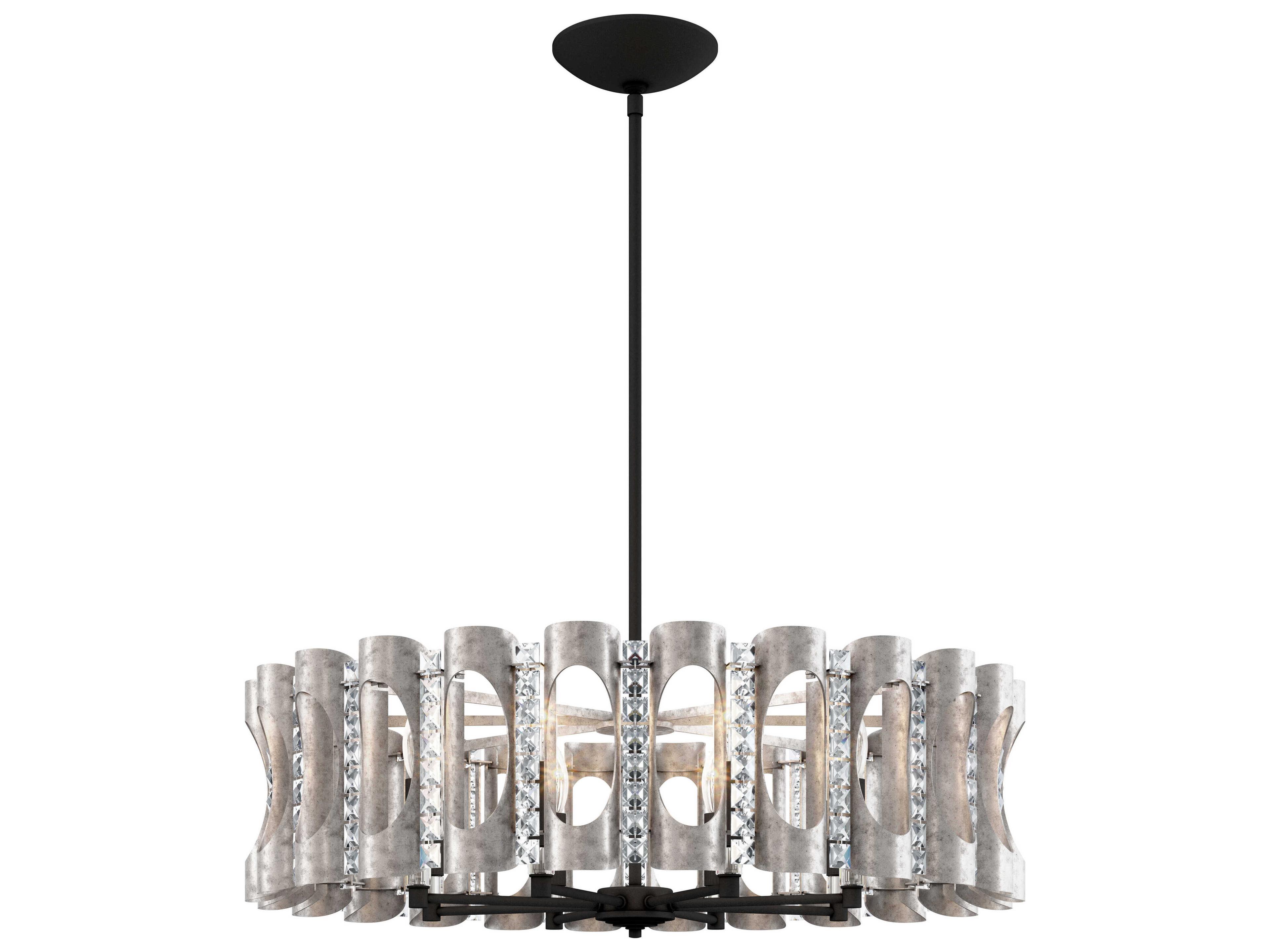 Schonbek Twilight 8-Light Black Crystal Chandelier