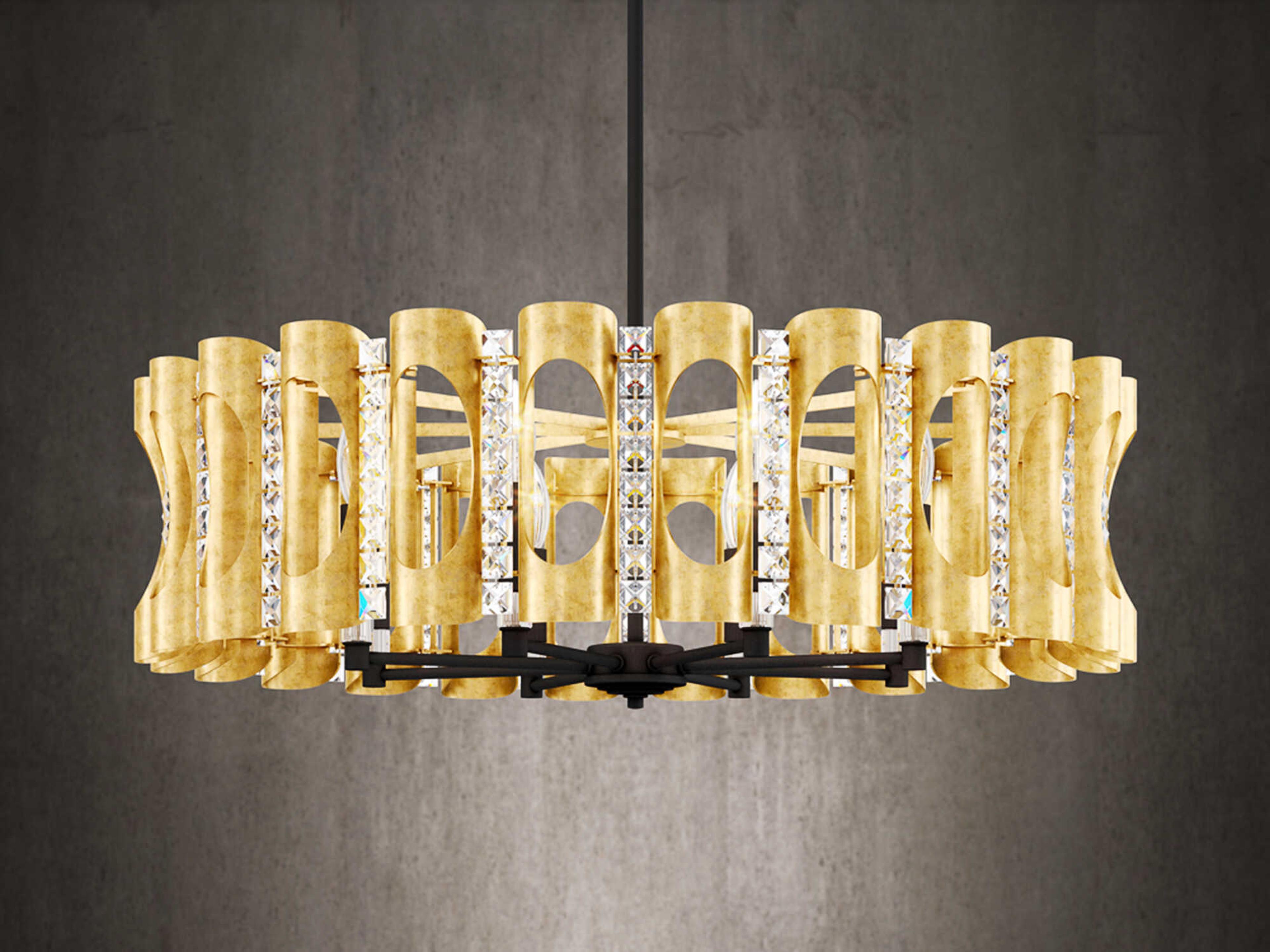 Schonbek Twilight 8-Light Black Crystal Chandelier