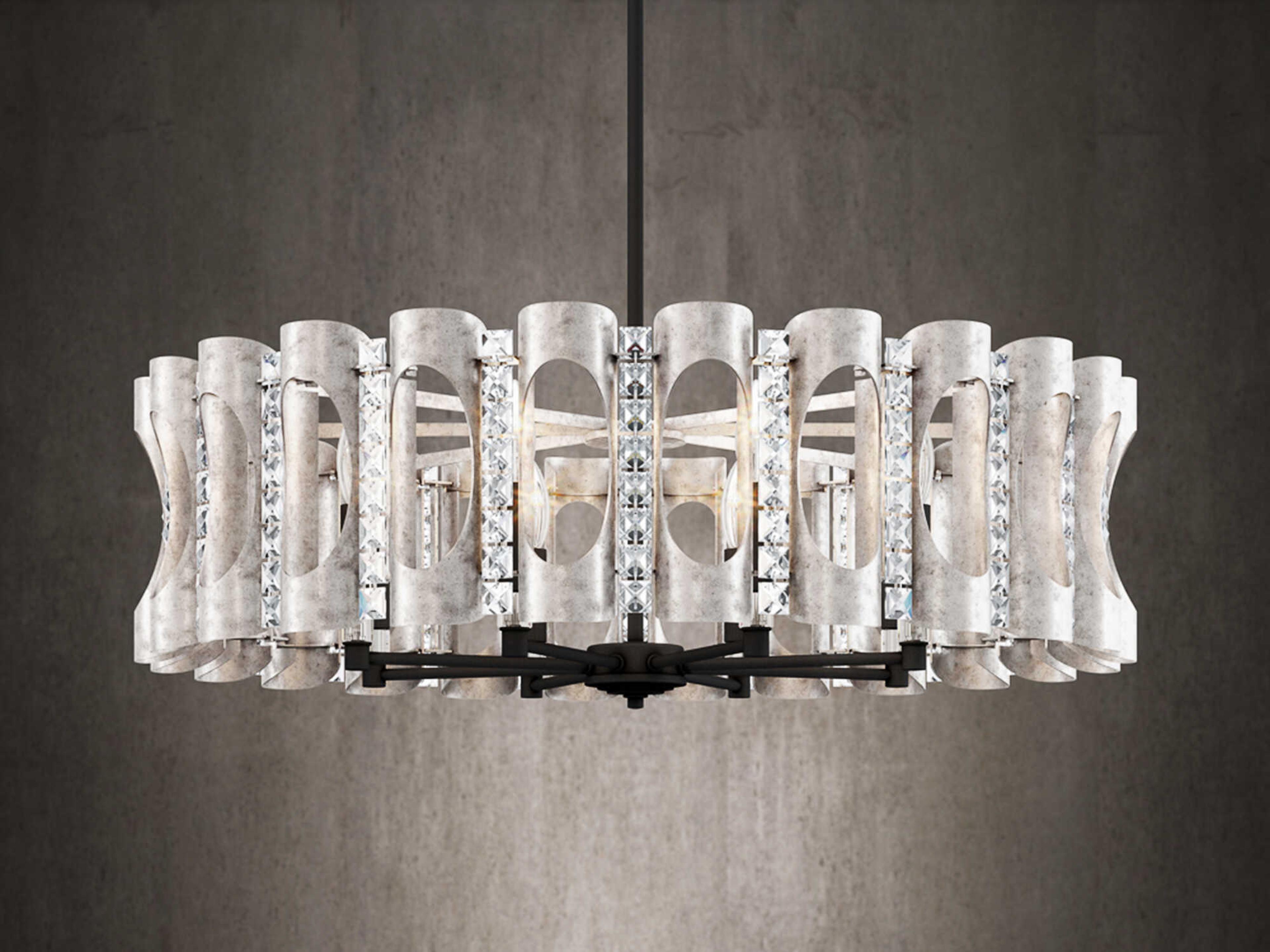 Schonbek Twilight 8-Light Black Crystal Chandelier
