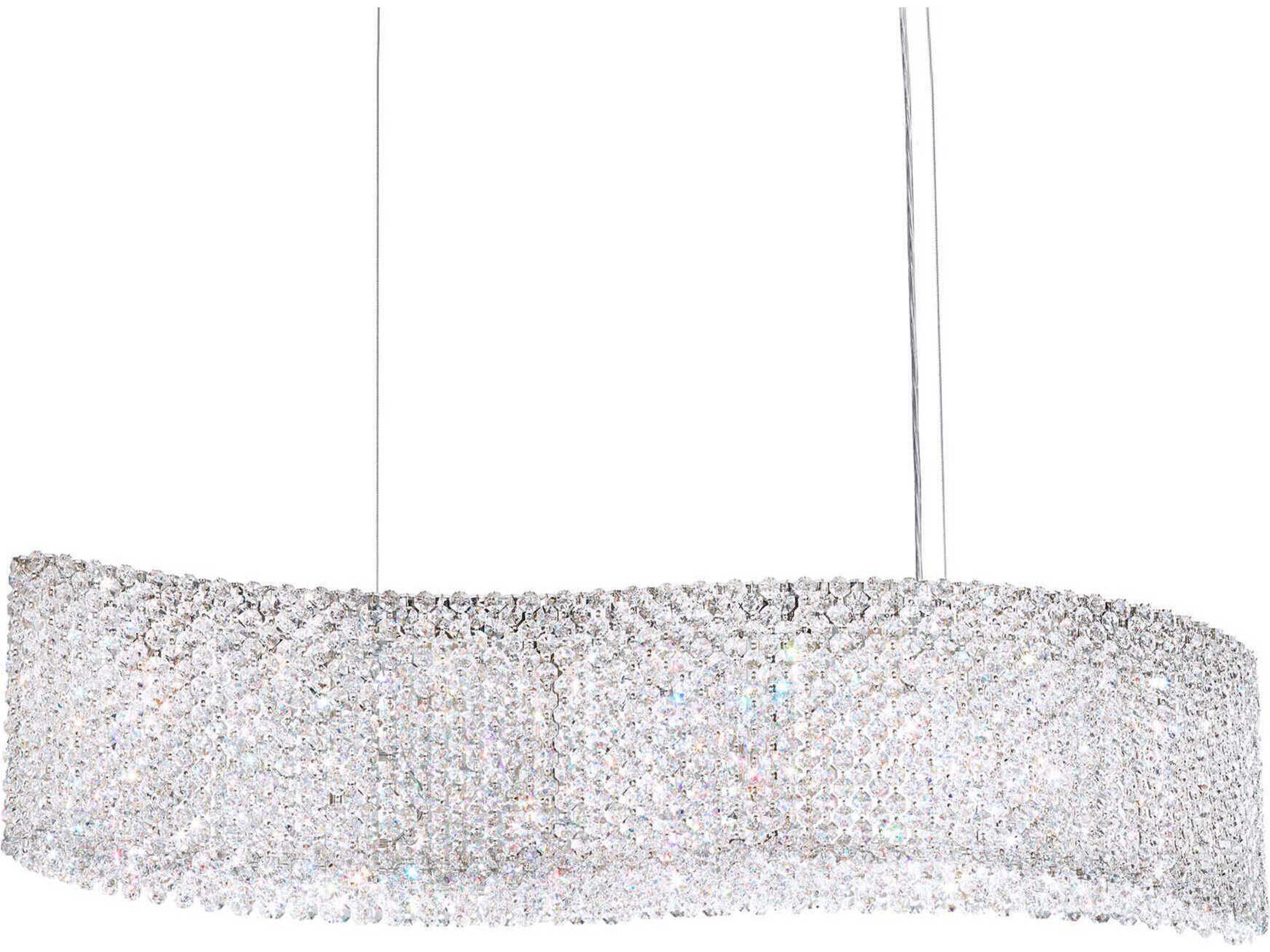 Schonbek Refrax 13-Light Stainless Steel Crystal Linear Island Pendant