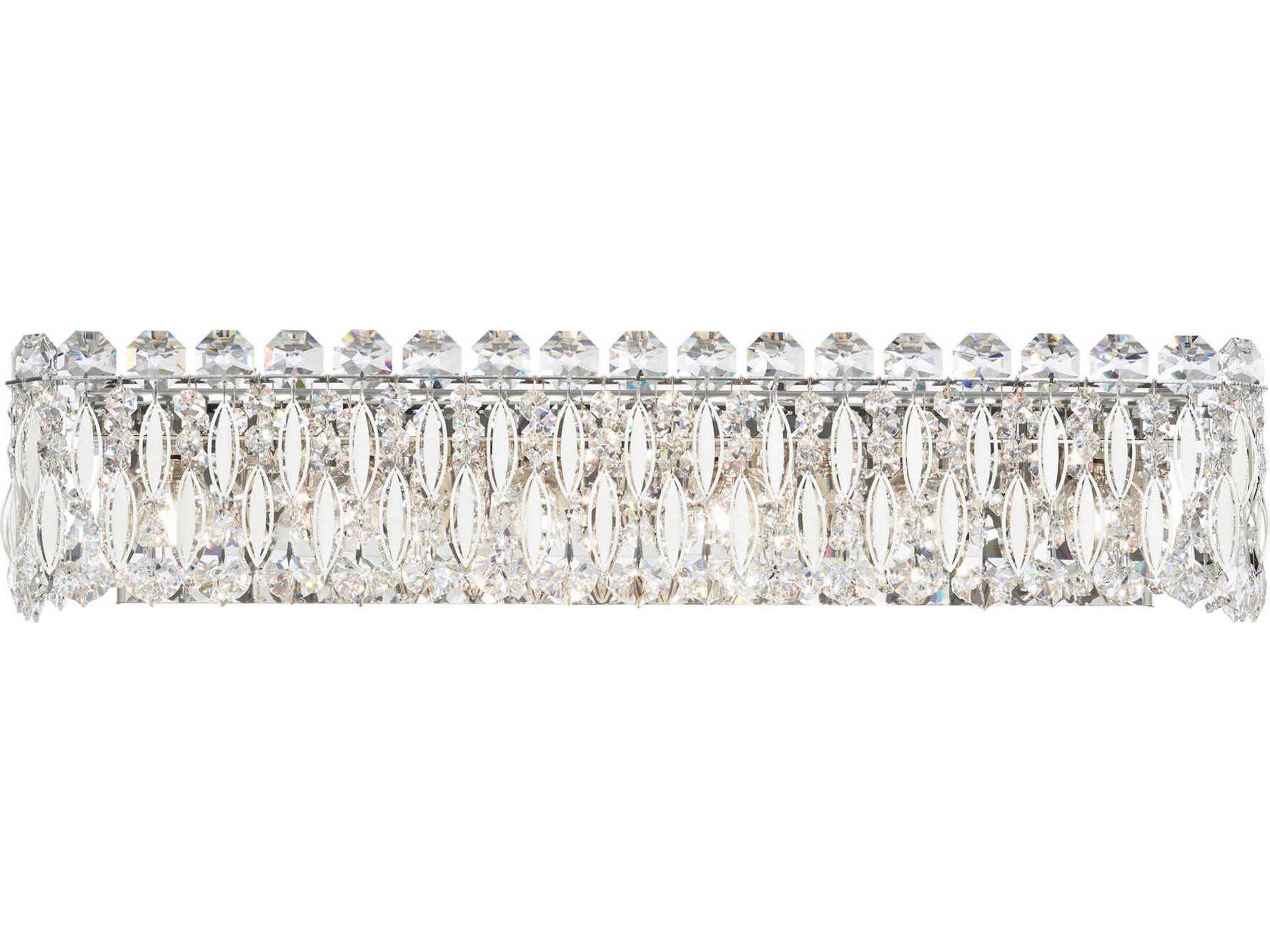 Sarella 6-Light Silver Crystal Vanity Light